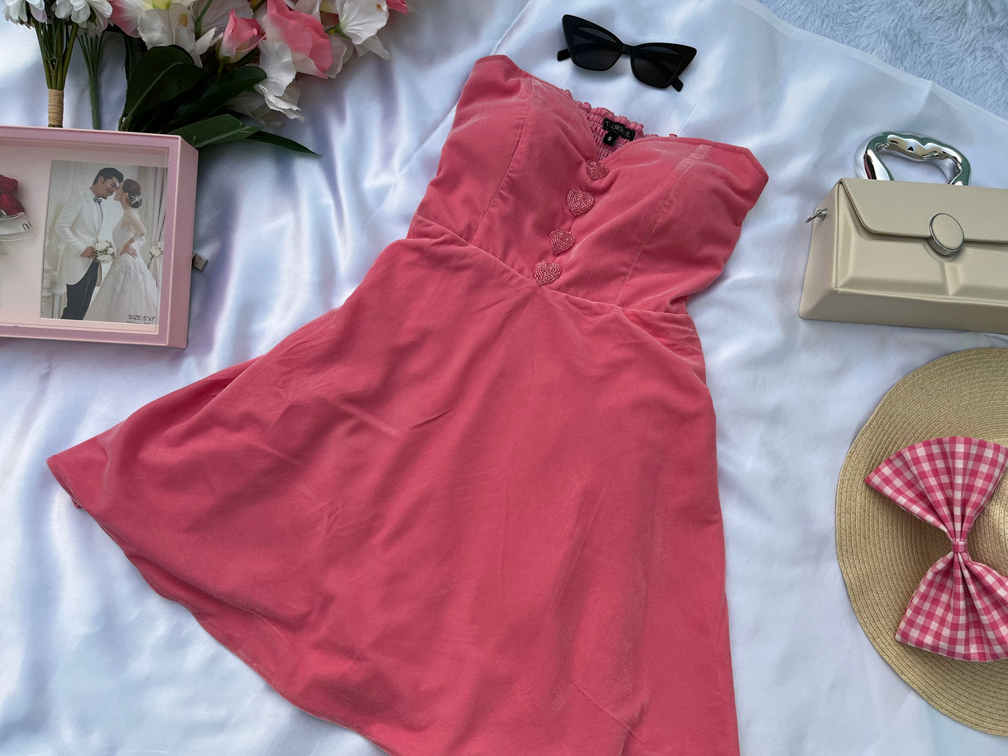 BLUSH PINK HEARTS DRESS