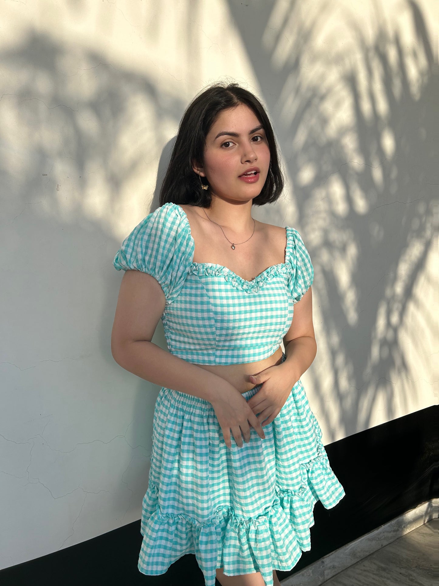 Crush Curve Skirt Top Set