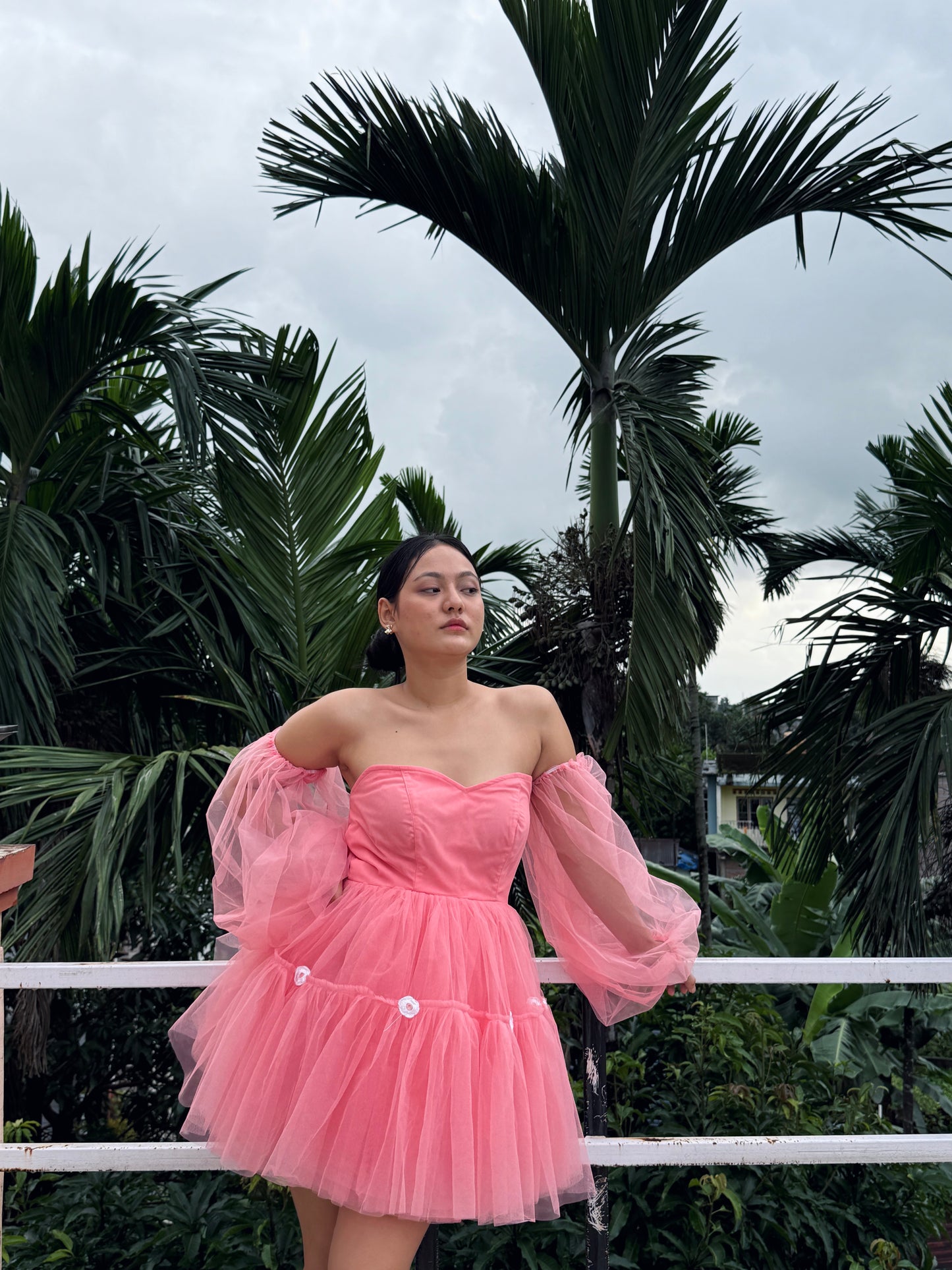 Peach Sunflower Dress