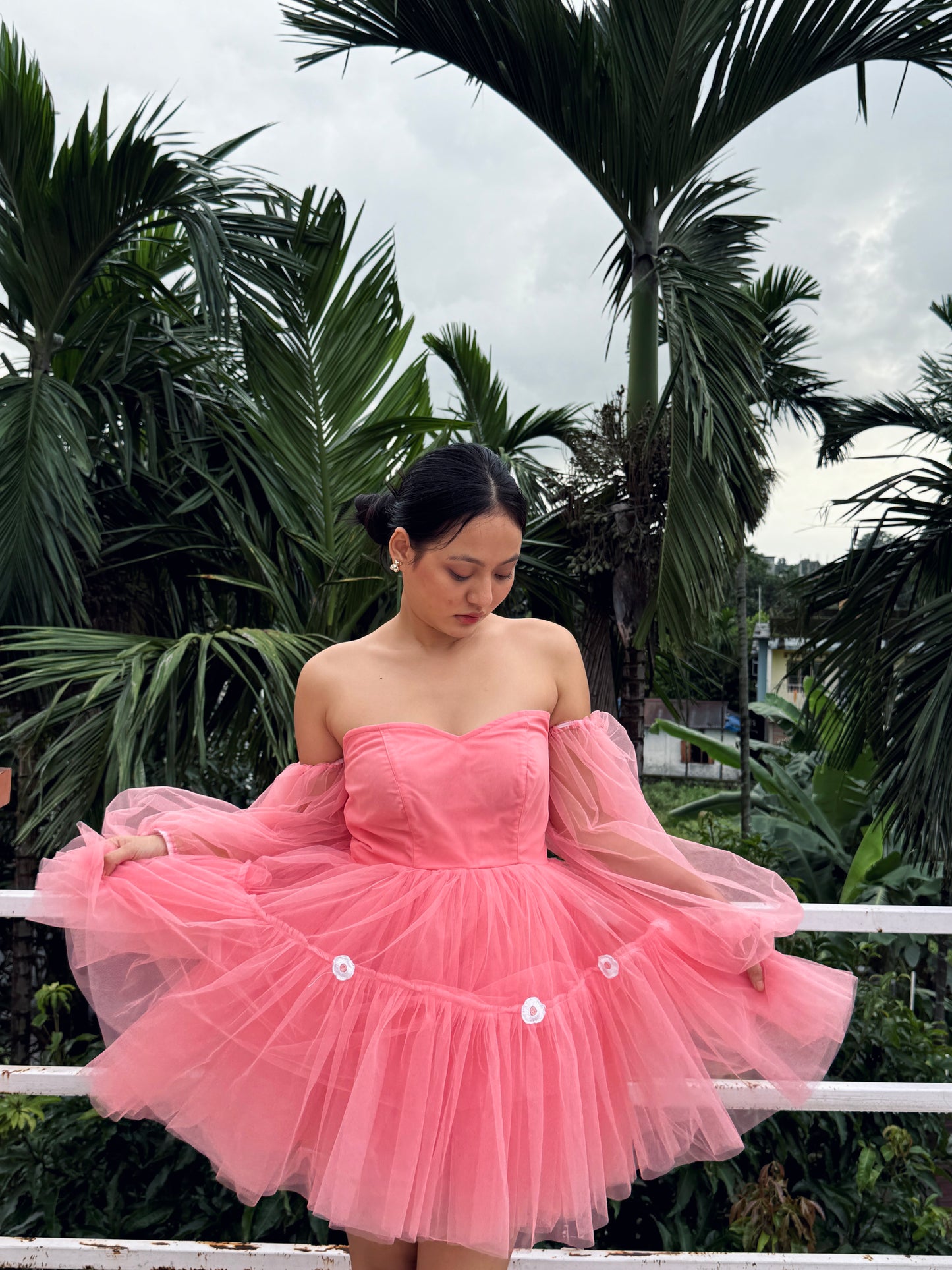 Peach Sunflower Dress