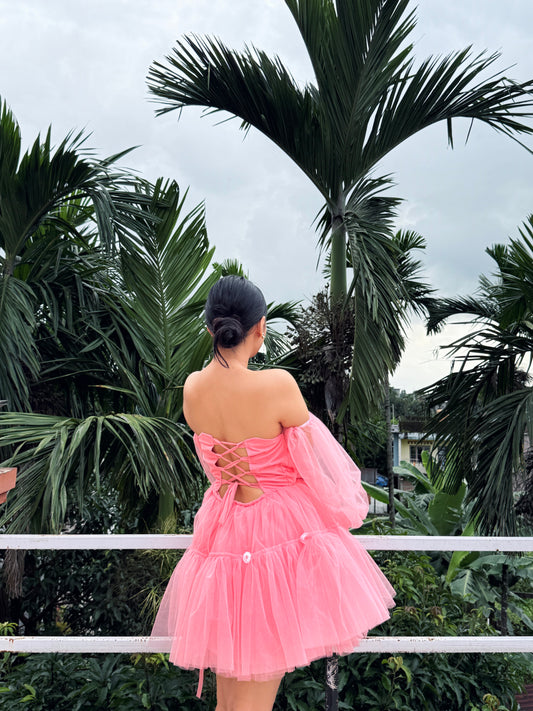 Peach Sunflower Dress