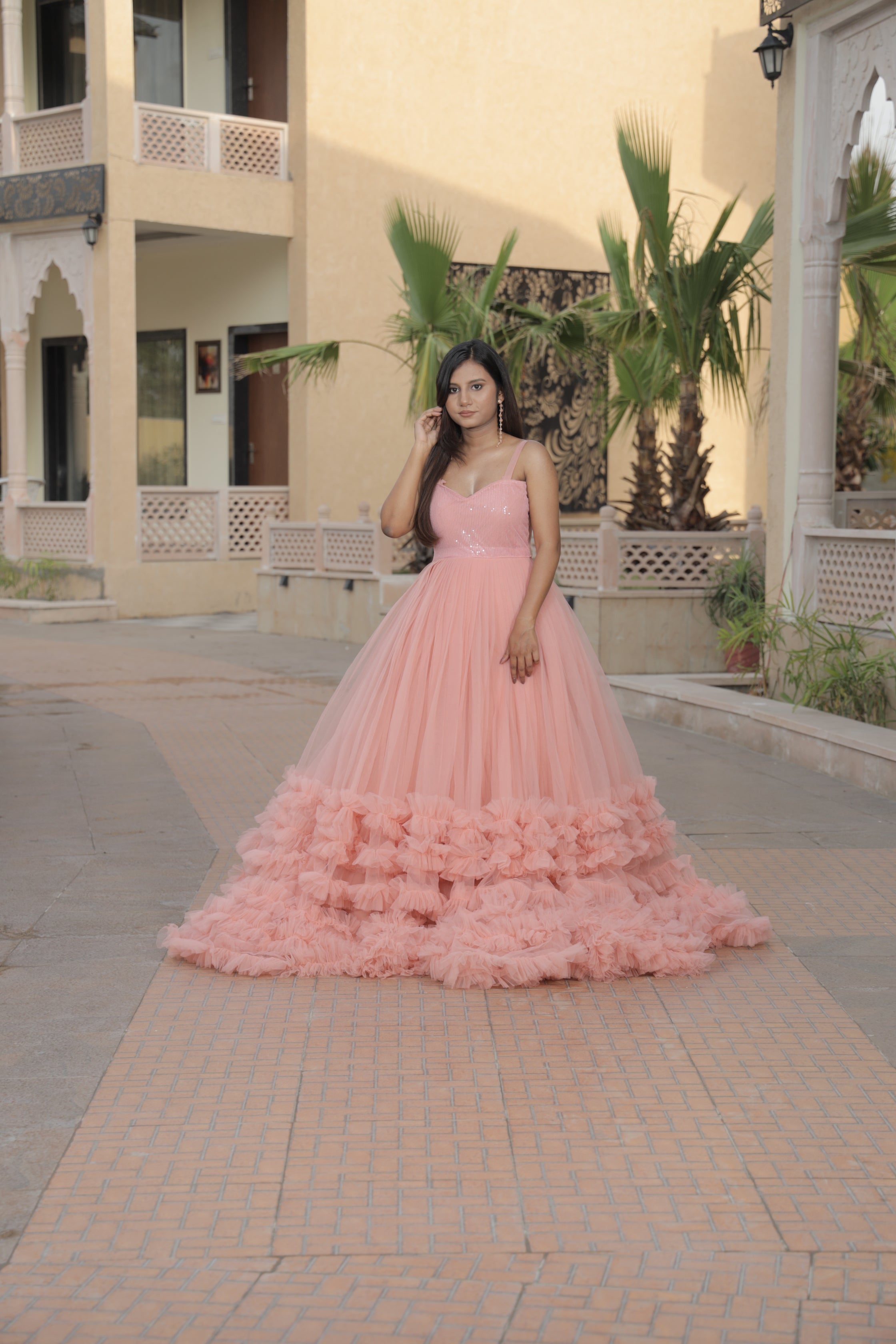 regal-affair-peach-ball-gown-tailormade