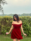 MAROON MUSE DRESS