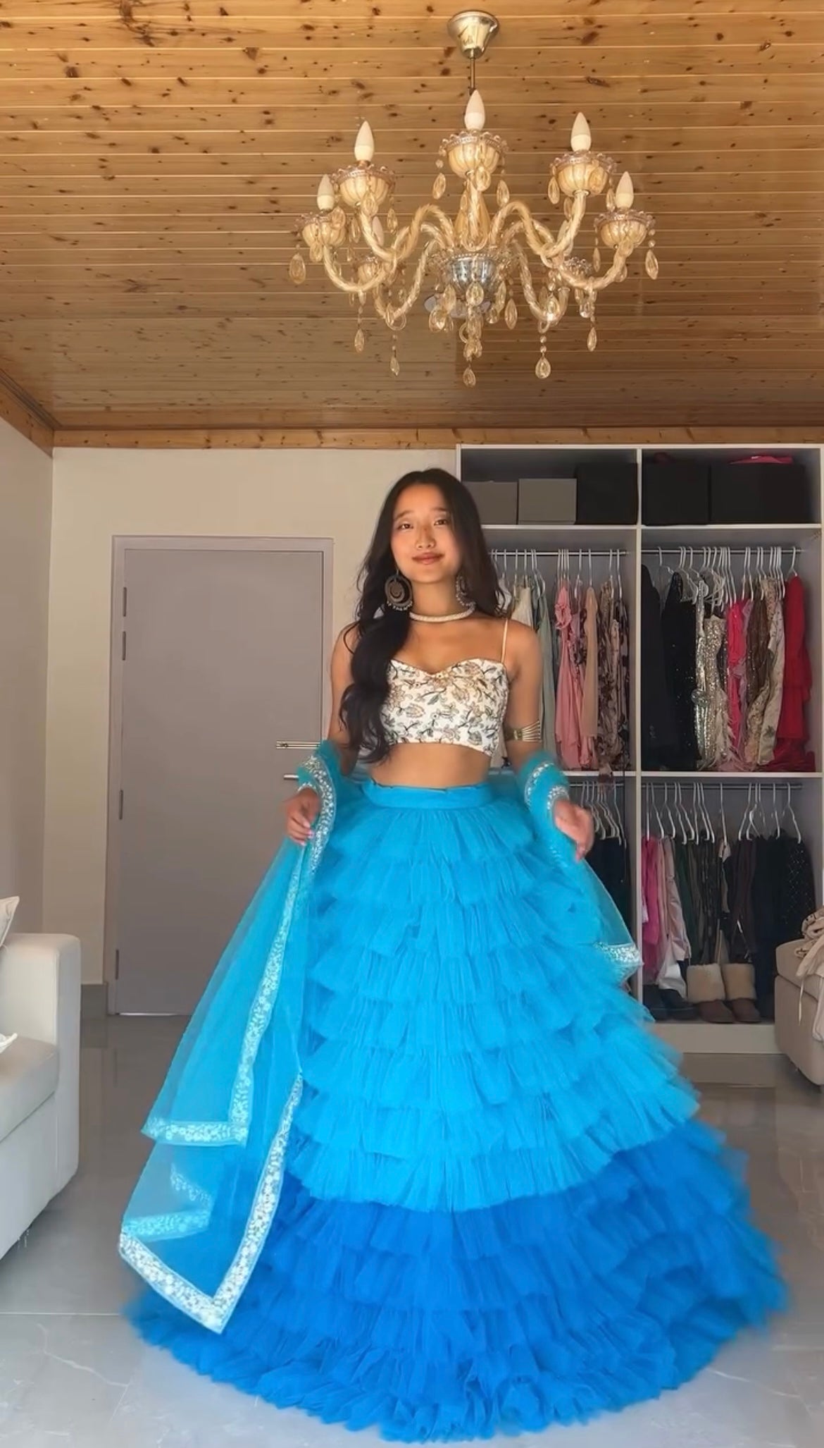 Blue mermaid Lehenga