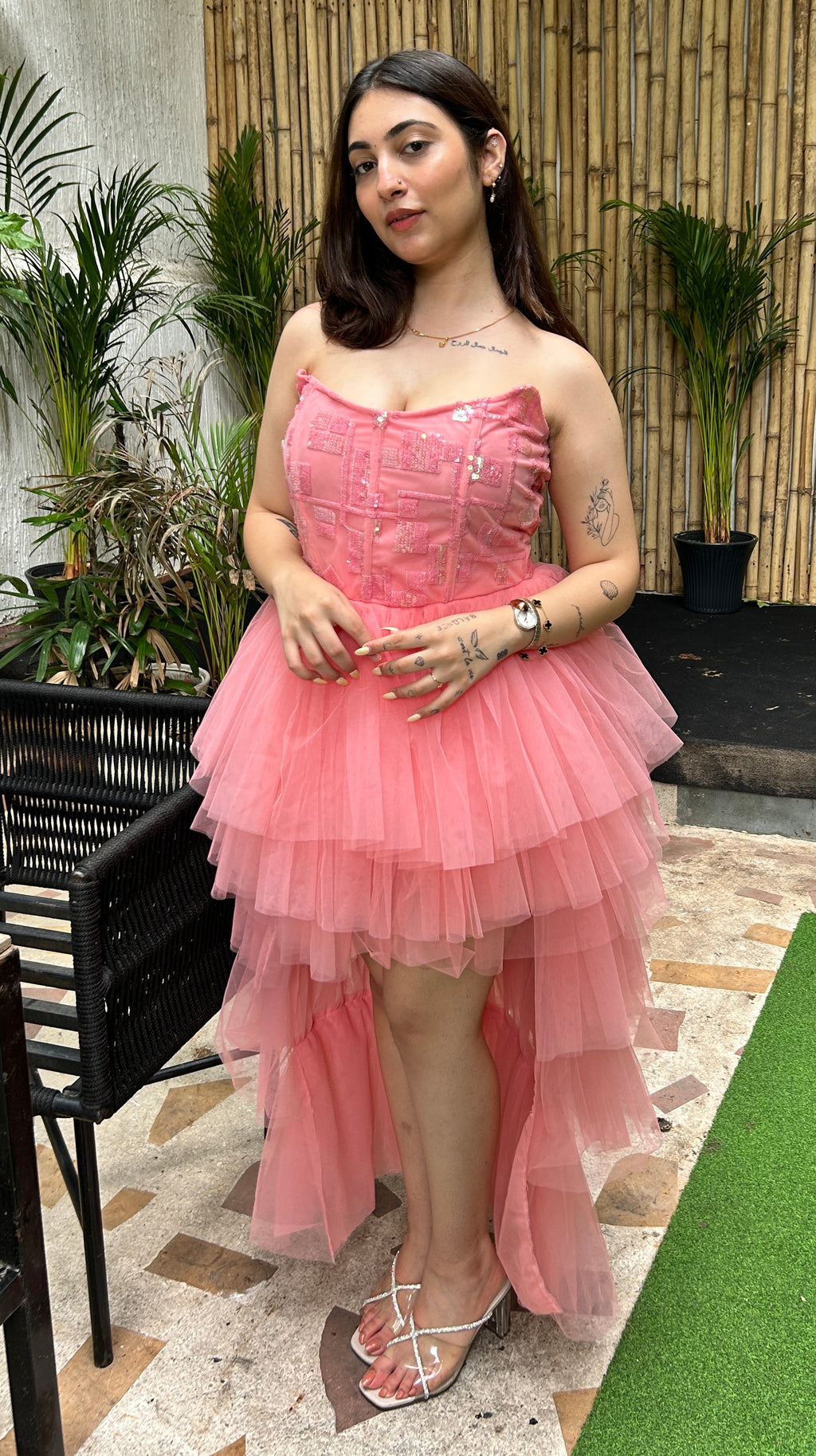 PIXIE HIGH LOW CORSET DRESS