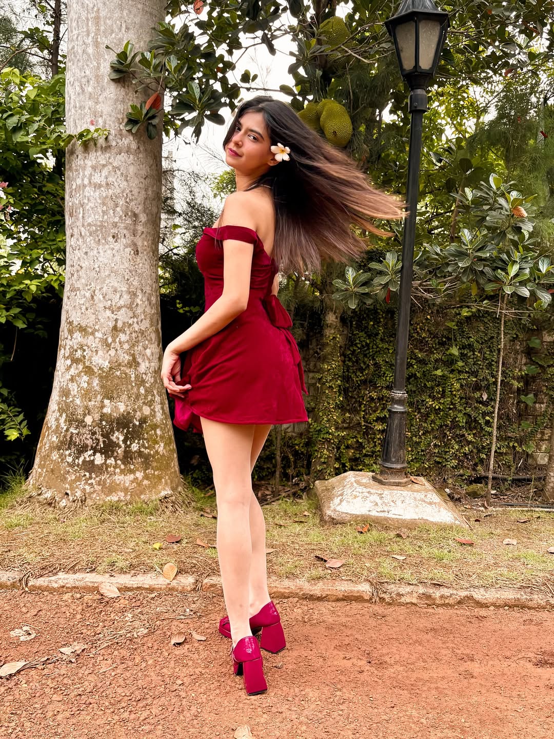 MAROON MUSE DRESS