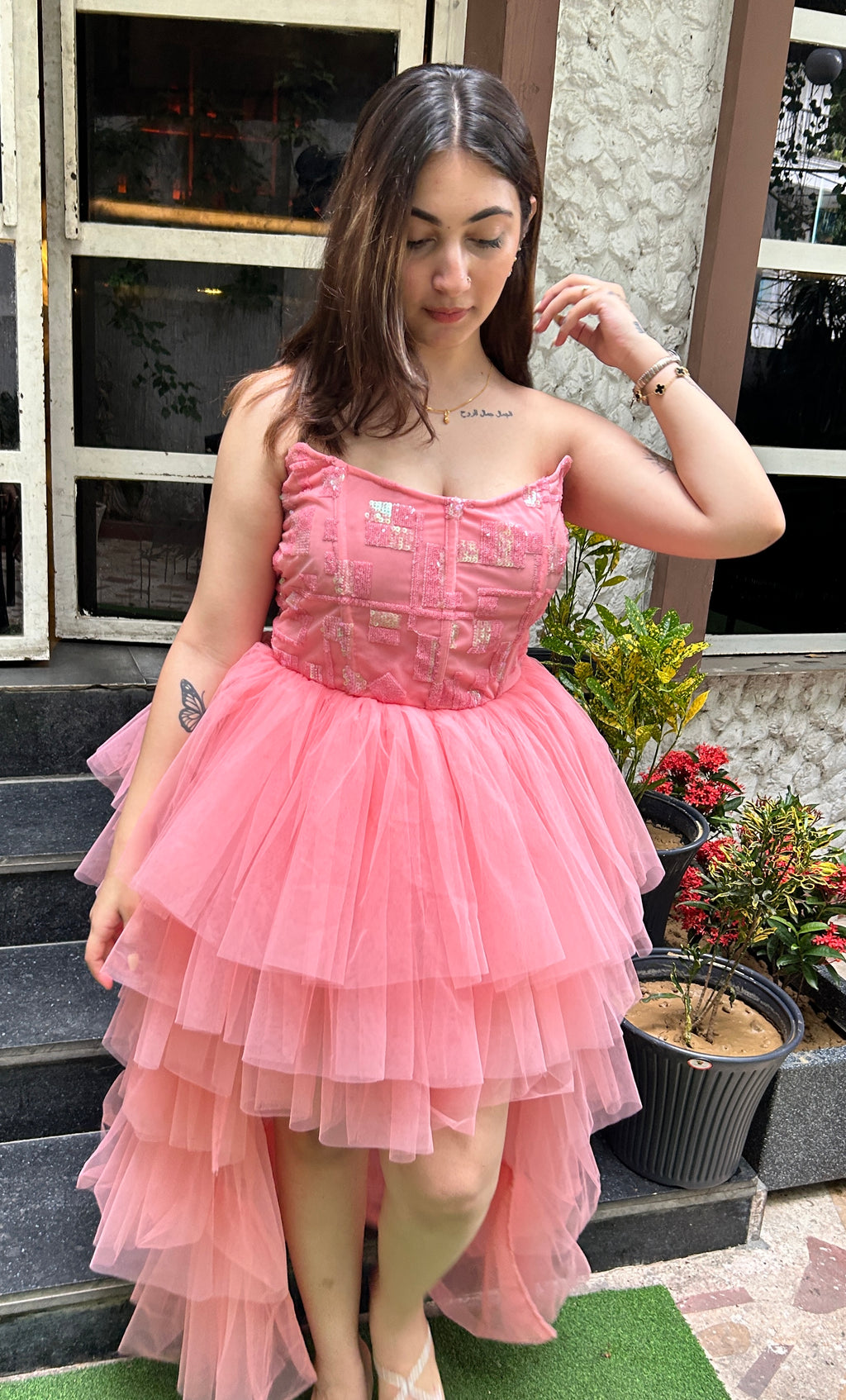 PIXIE HIGH LOW CORSET DRESS