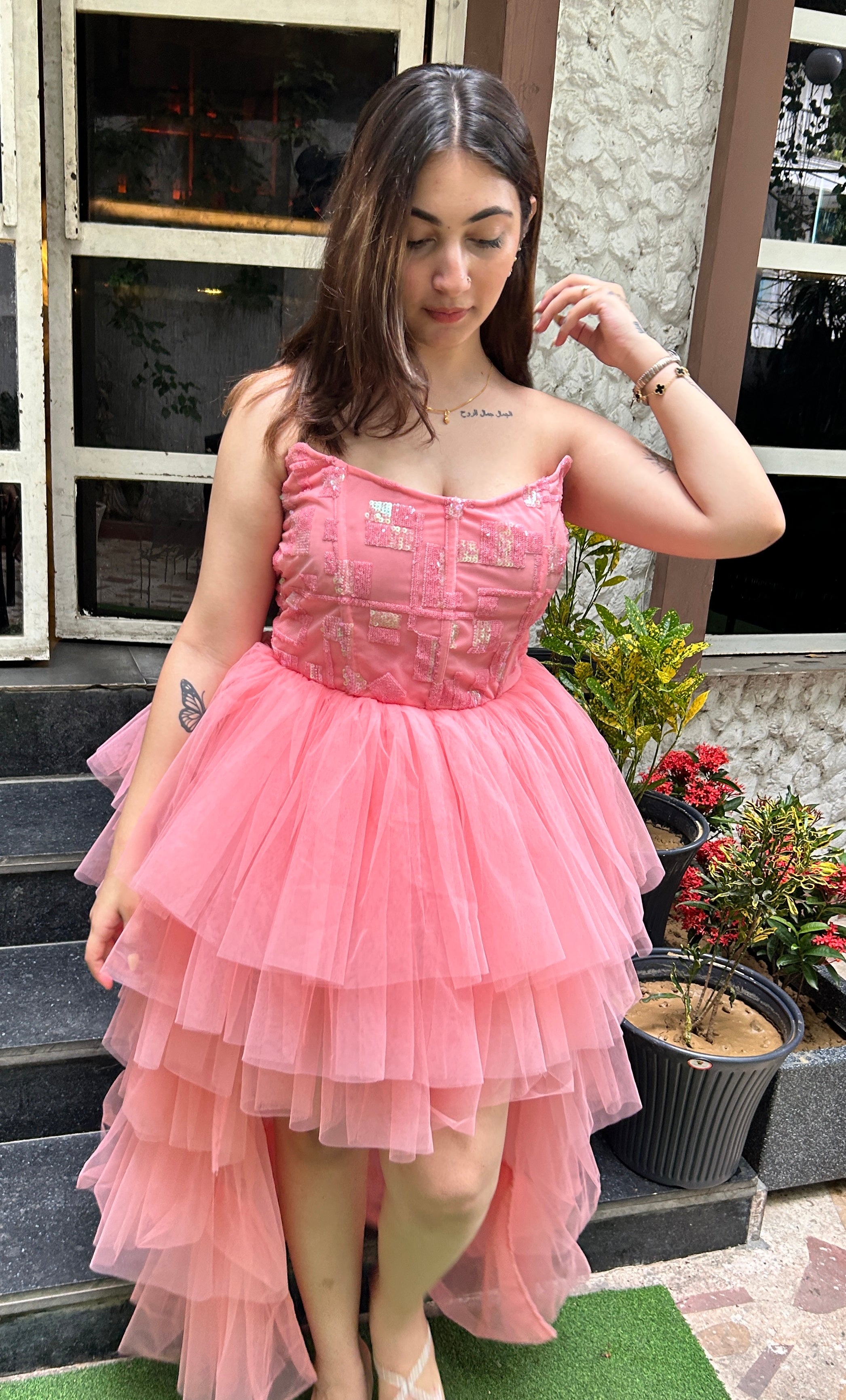 PIXIE HIGH LOW CORSET DRESS