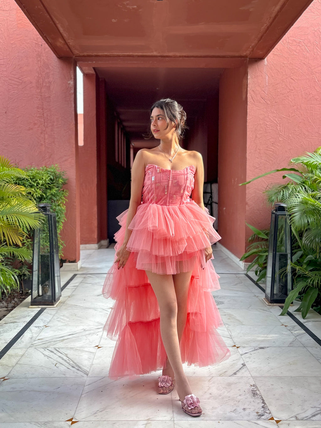 PIXIE HIGH LOW CORSET DRESS