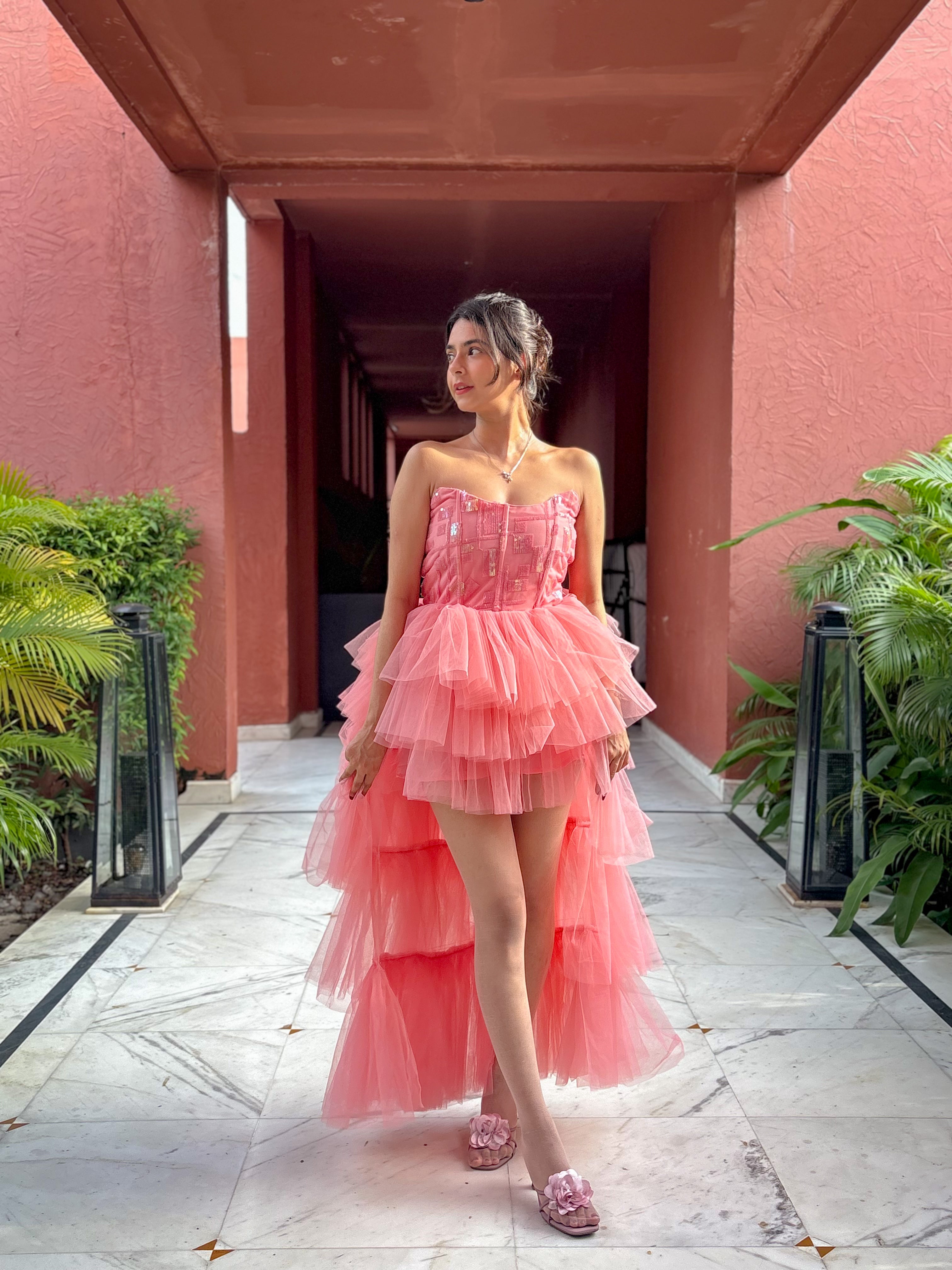 PIXIE HIGH LOW CORSET DRESS