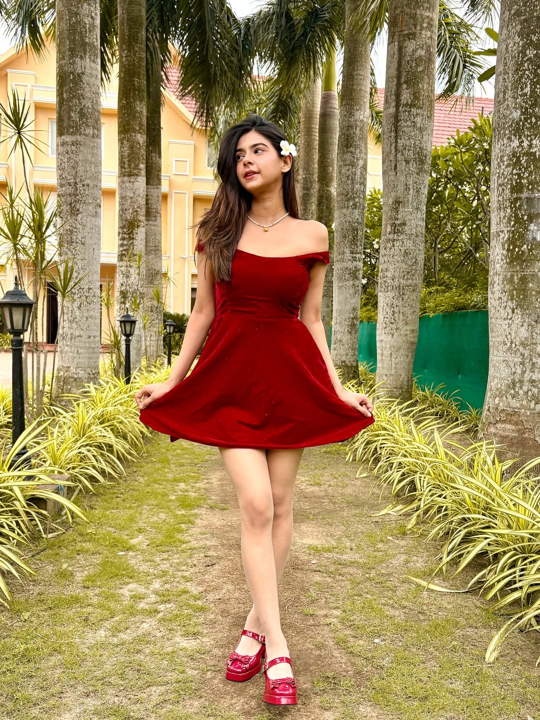 MAROON MUSE DRESS