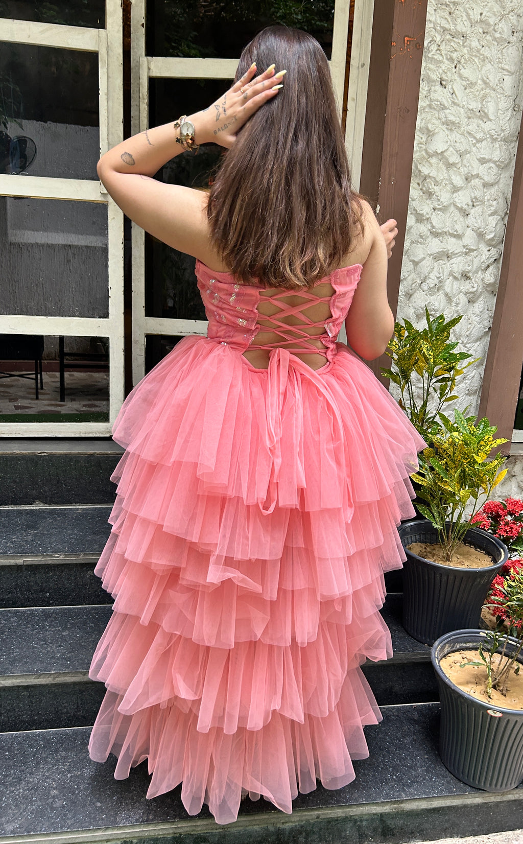 PIXIE HIGH LOW CORSET DRESS