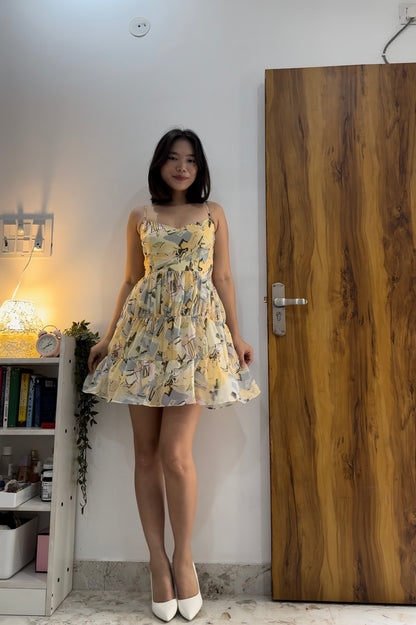 Yellow floral dress