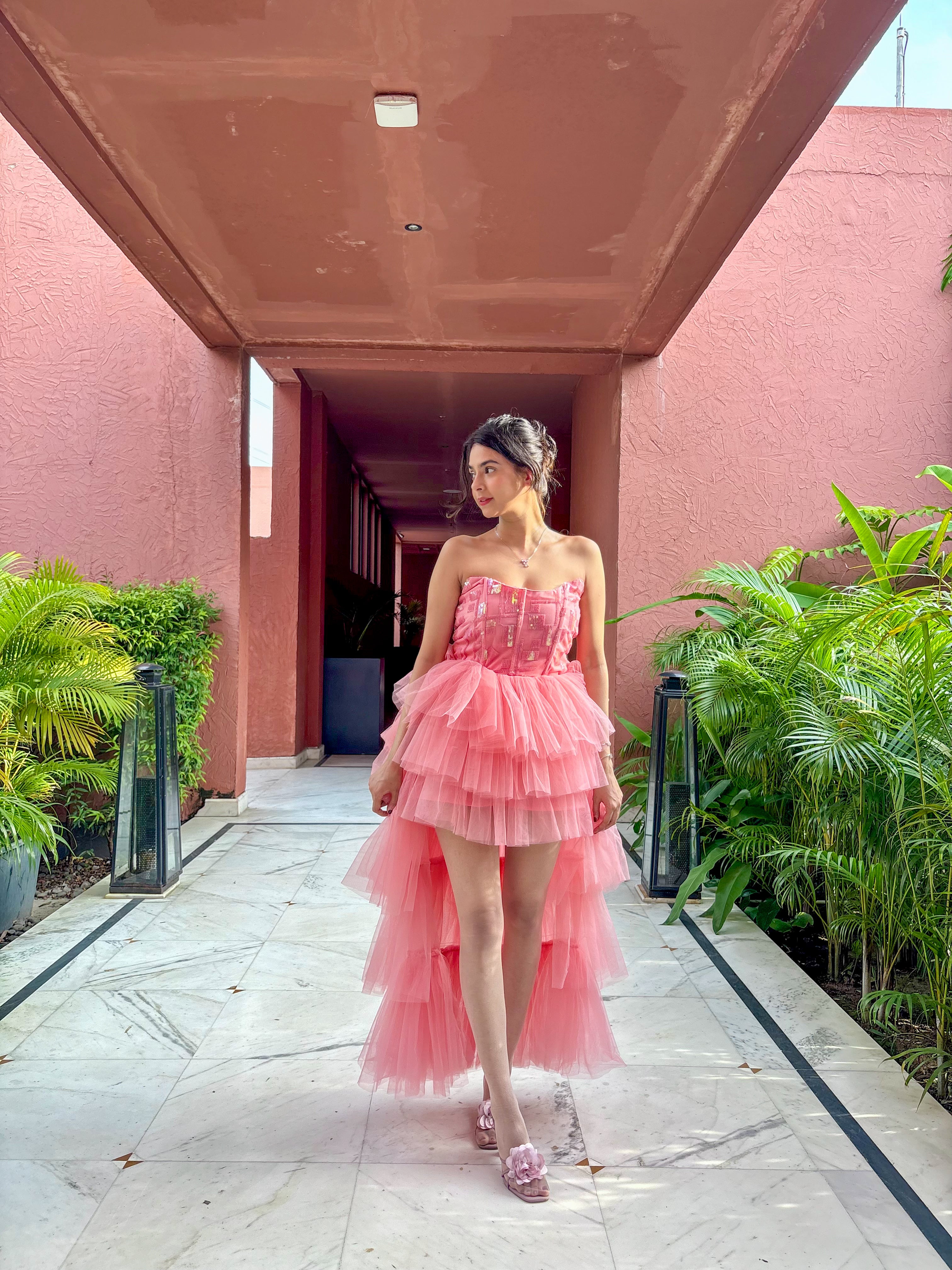 PIXIE HIGH LOW CORSET DRESS