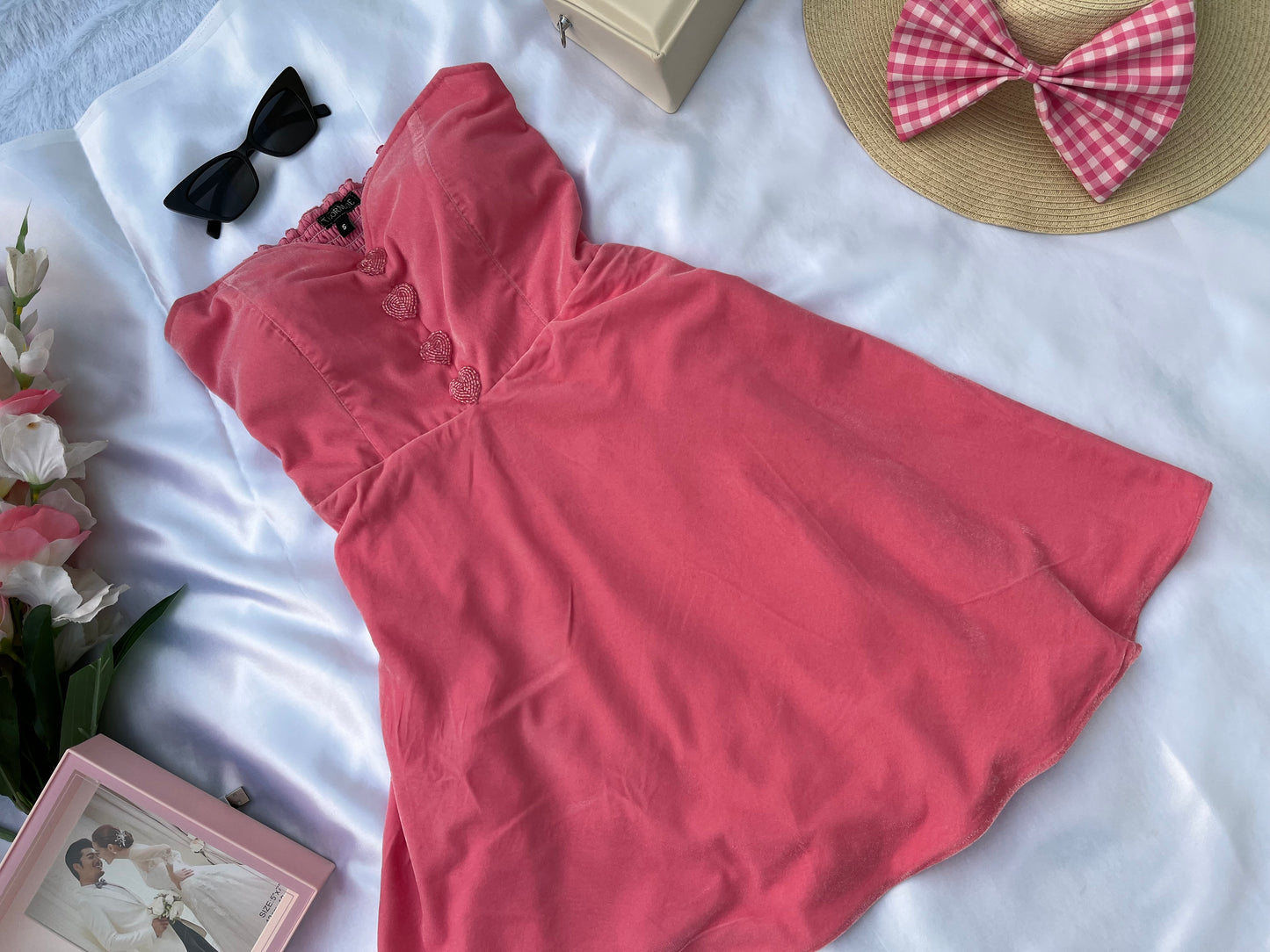 BLUSH PINK HEARTS DRESS