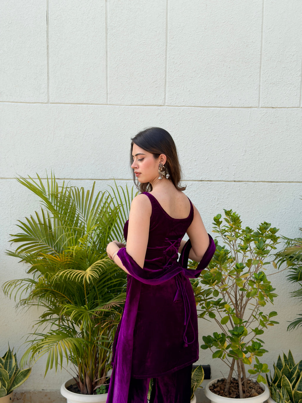 HANIA AMIR INSPIRED PURPLE BELL BOTTOM SUIT SET