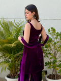 HANIA AMIR INSPIRED PURPLE BELL BOTTOM SUIT SET