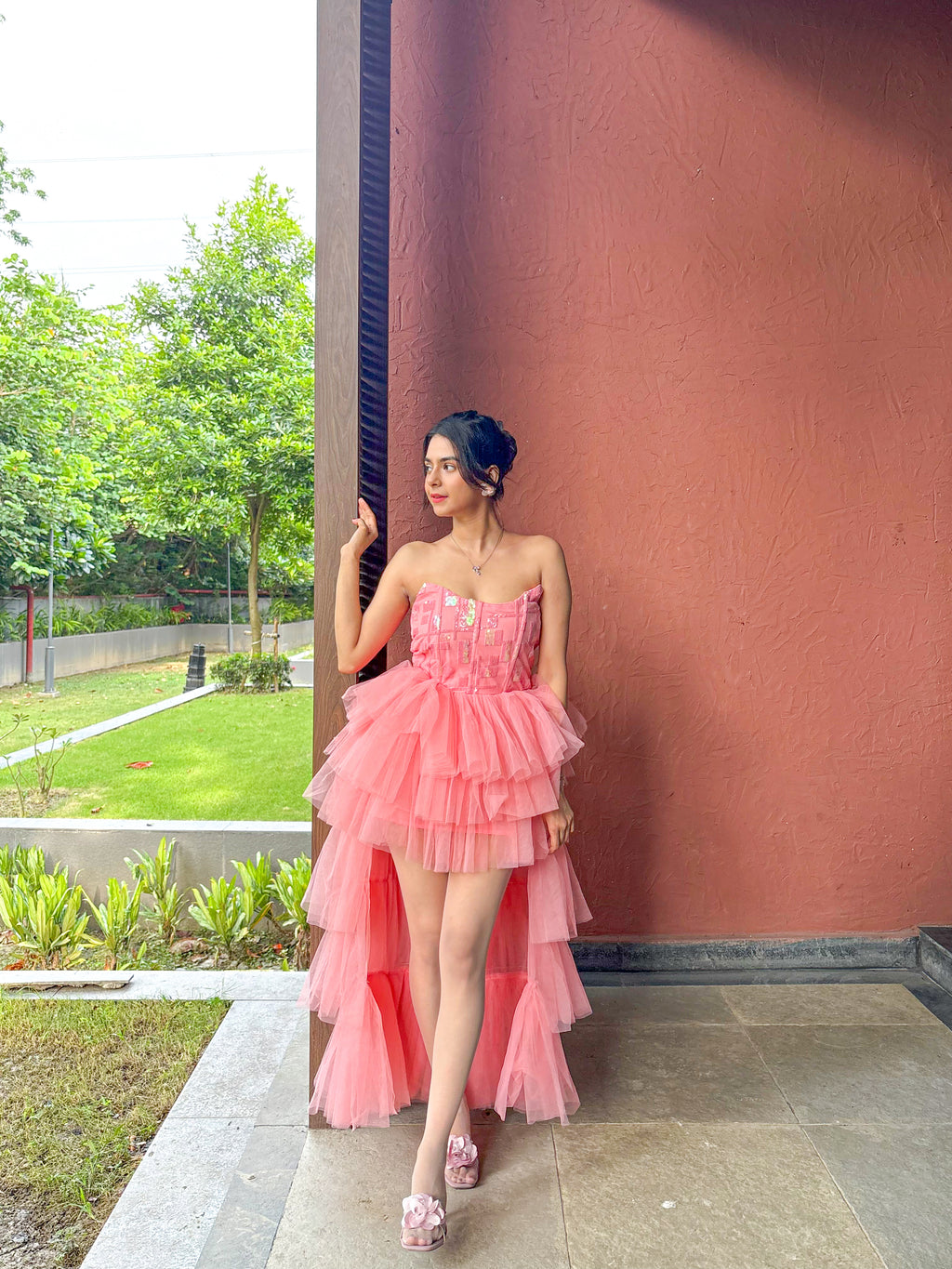 PIXIE HIGH LOW CORSET DRESS