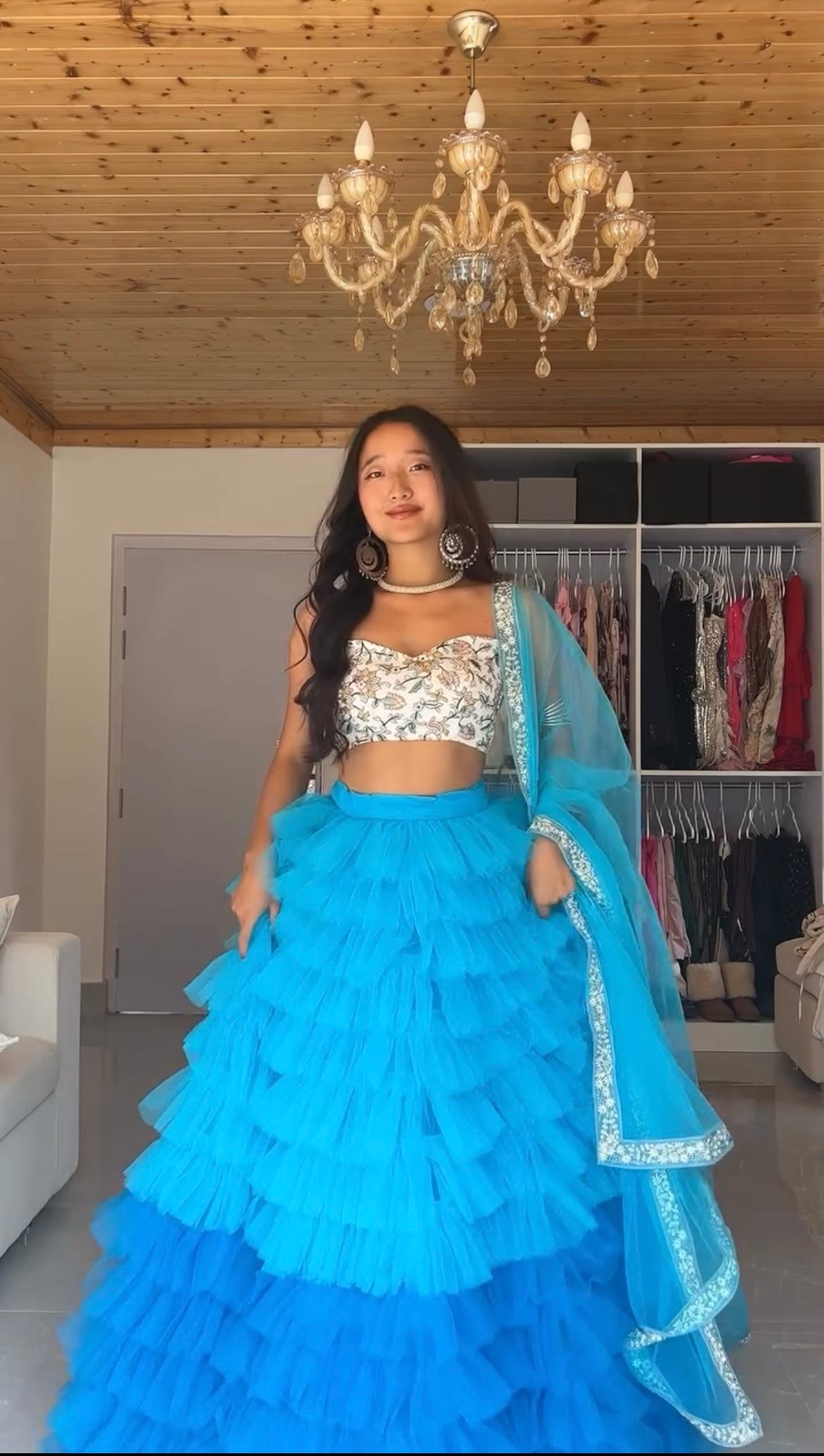 Blue mermaid Lehenga