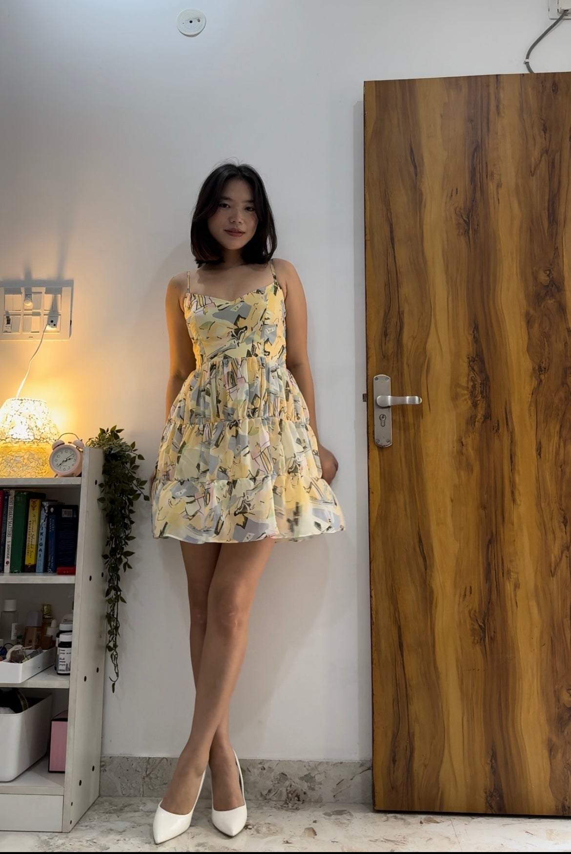 Yellow floral dress