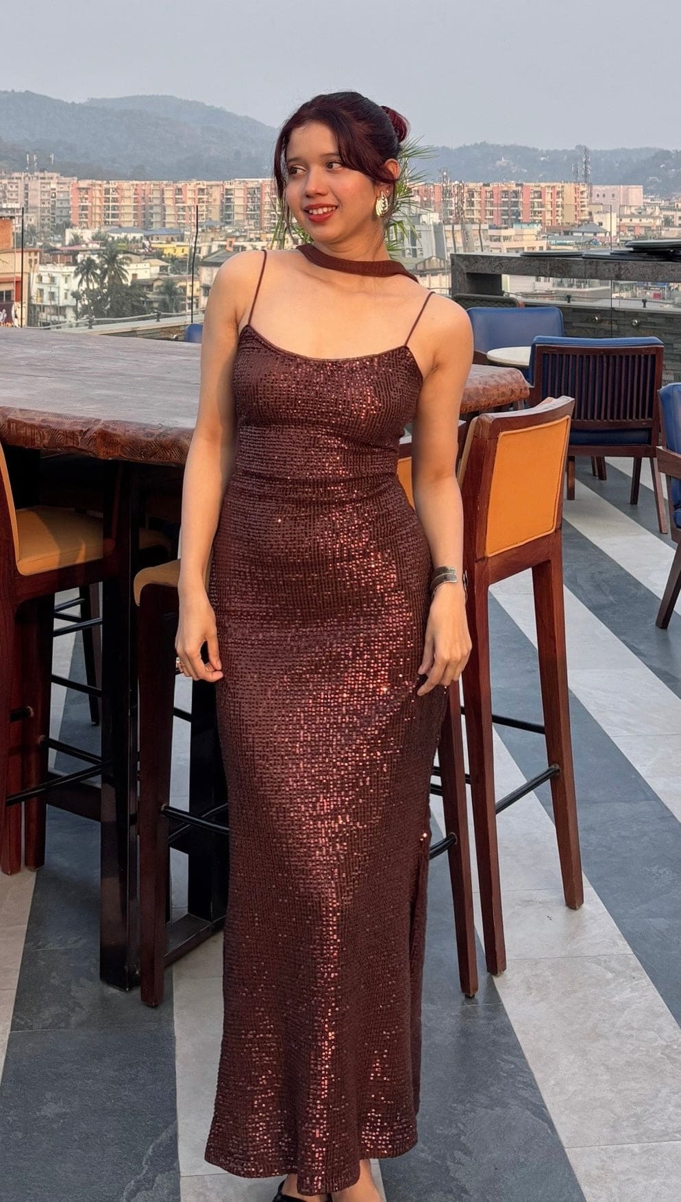 MOCHA GLOW DRESS