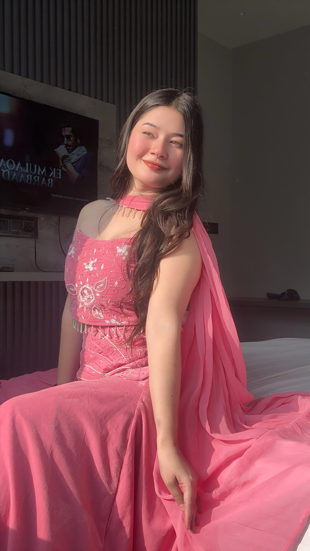 PINK BLUSH FISHTAIL LEHENGA