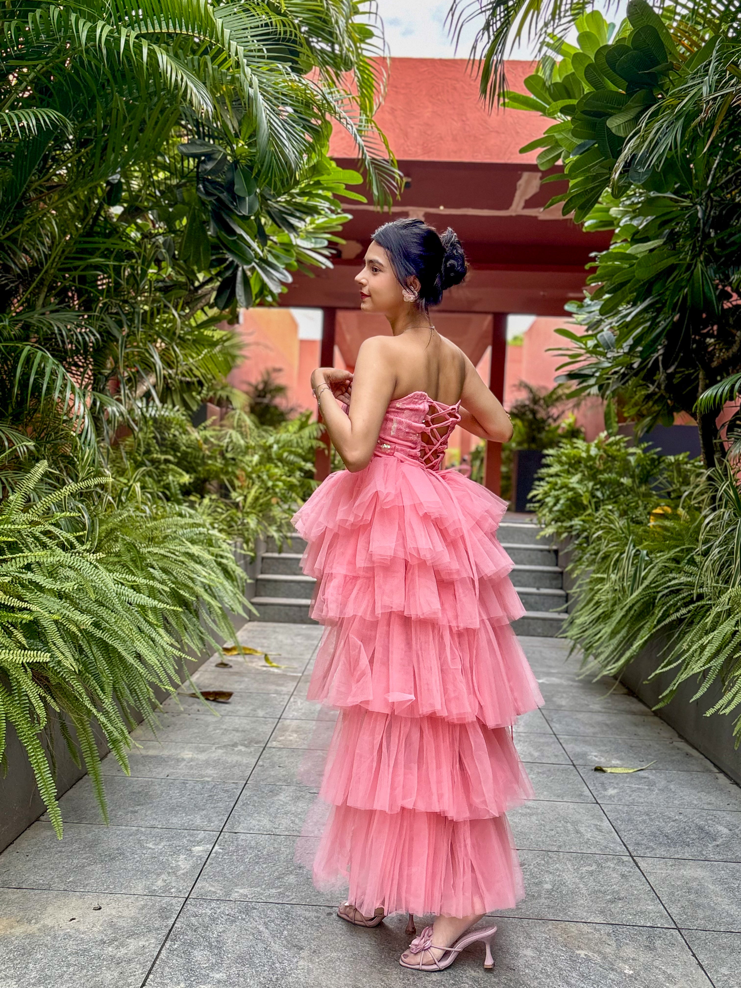 PIXIE HIGH LOW CORSET DRESS