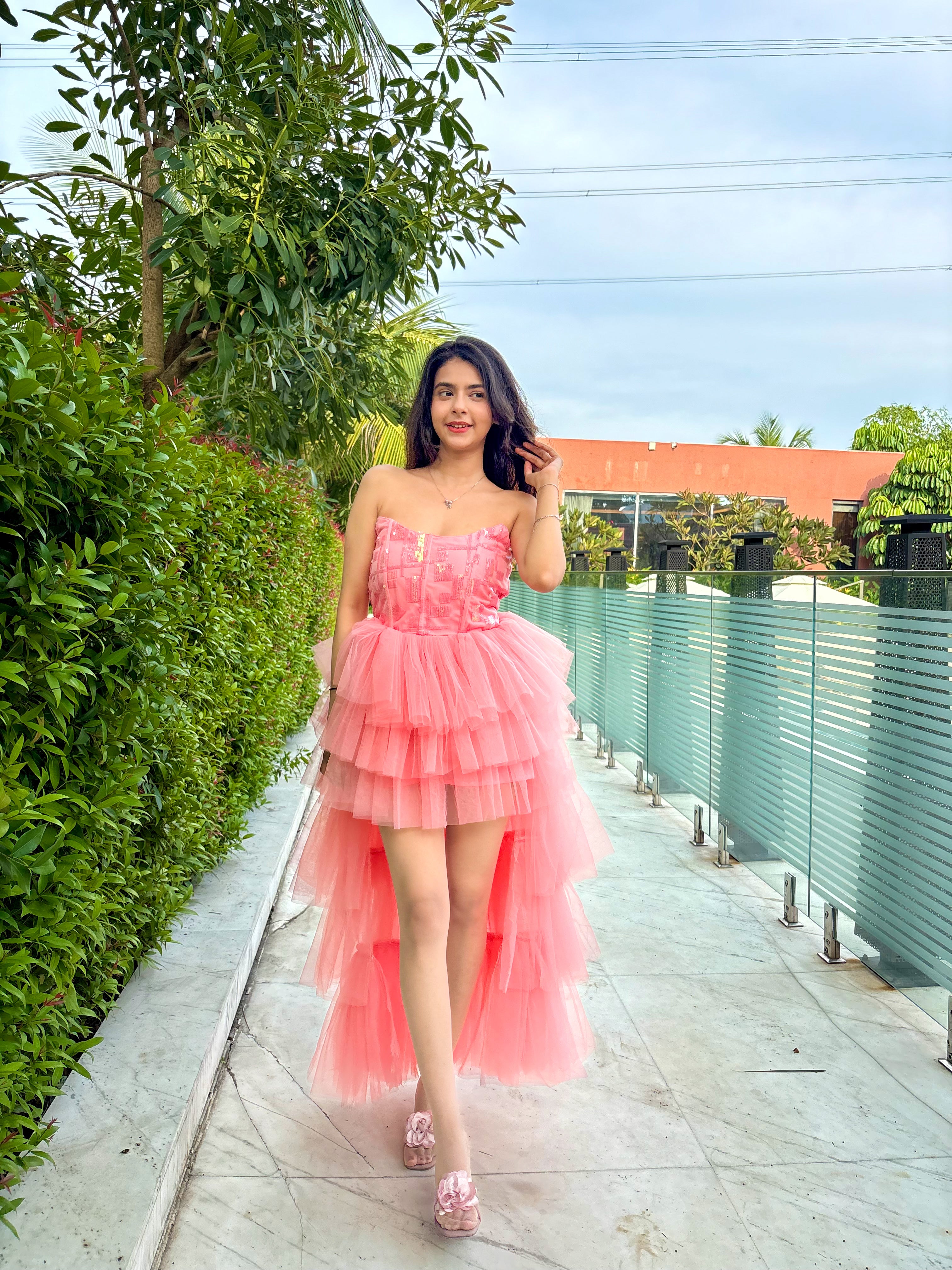 PIXIE HIGH LOW CORSET DRESS