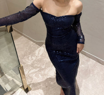 BLUE OPAL EVENING DRESS