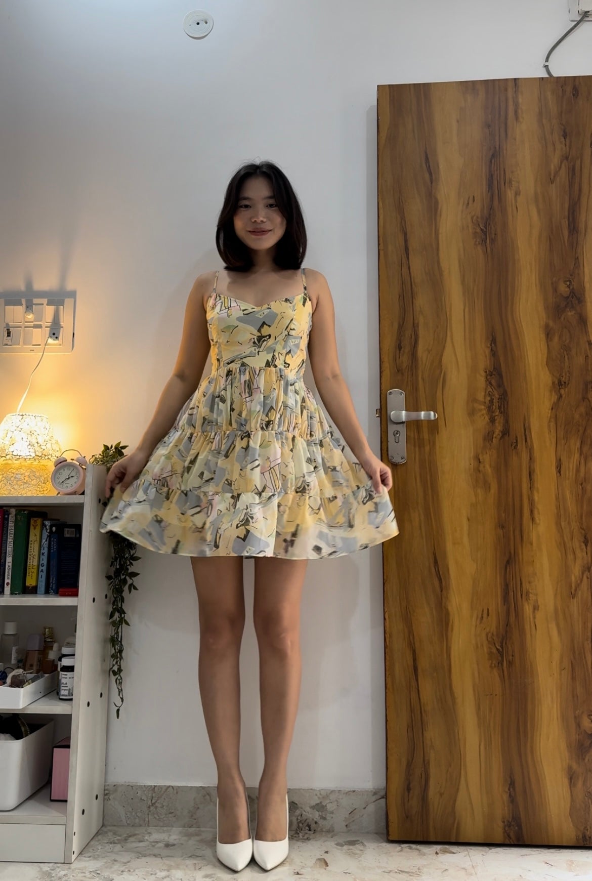 Yellow floral dress