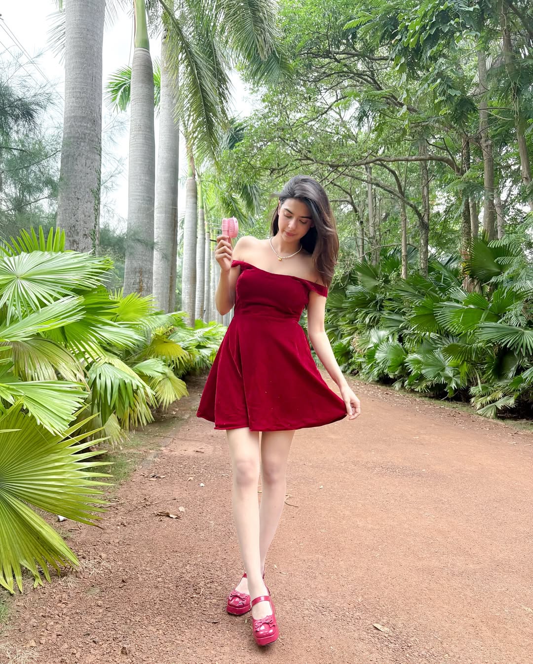 MAROON MUSE DRESS