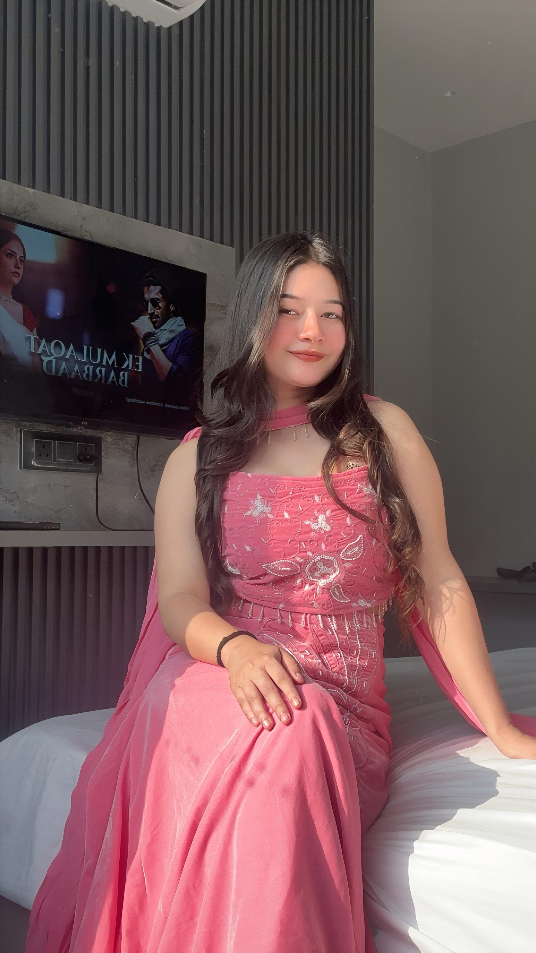 PINK BLUSH FISHTAIL LEHENGA