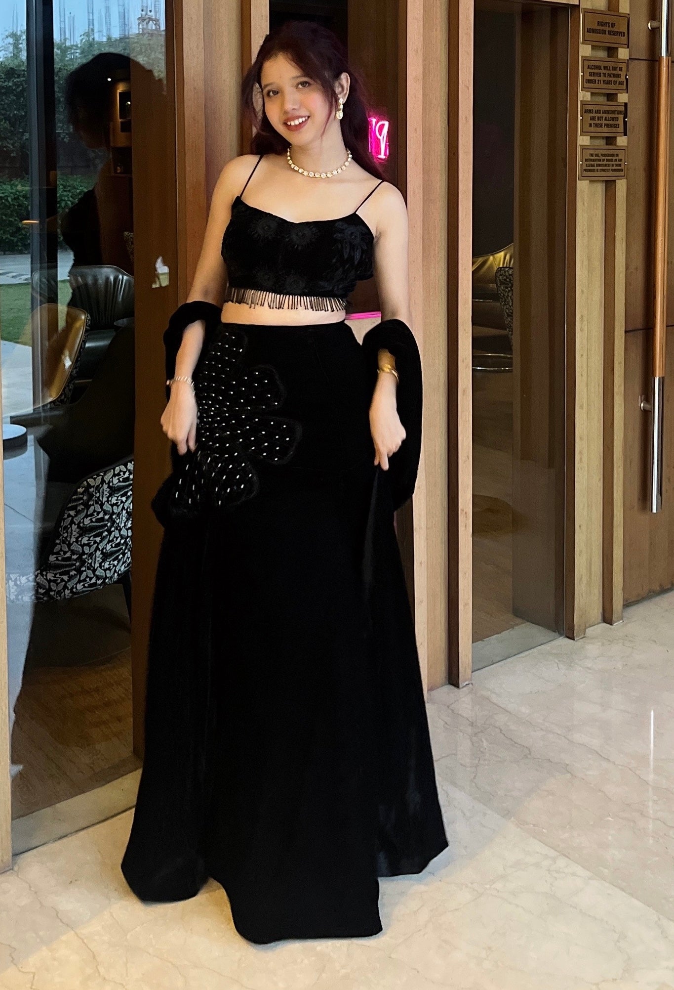BLACK MUSE FISHTAIL LEHENGA