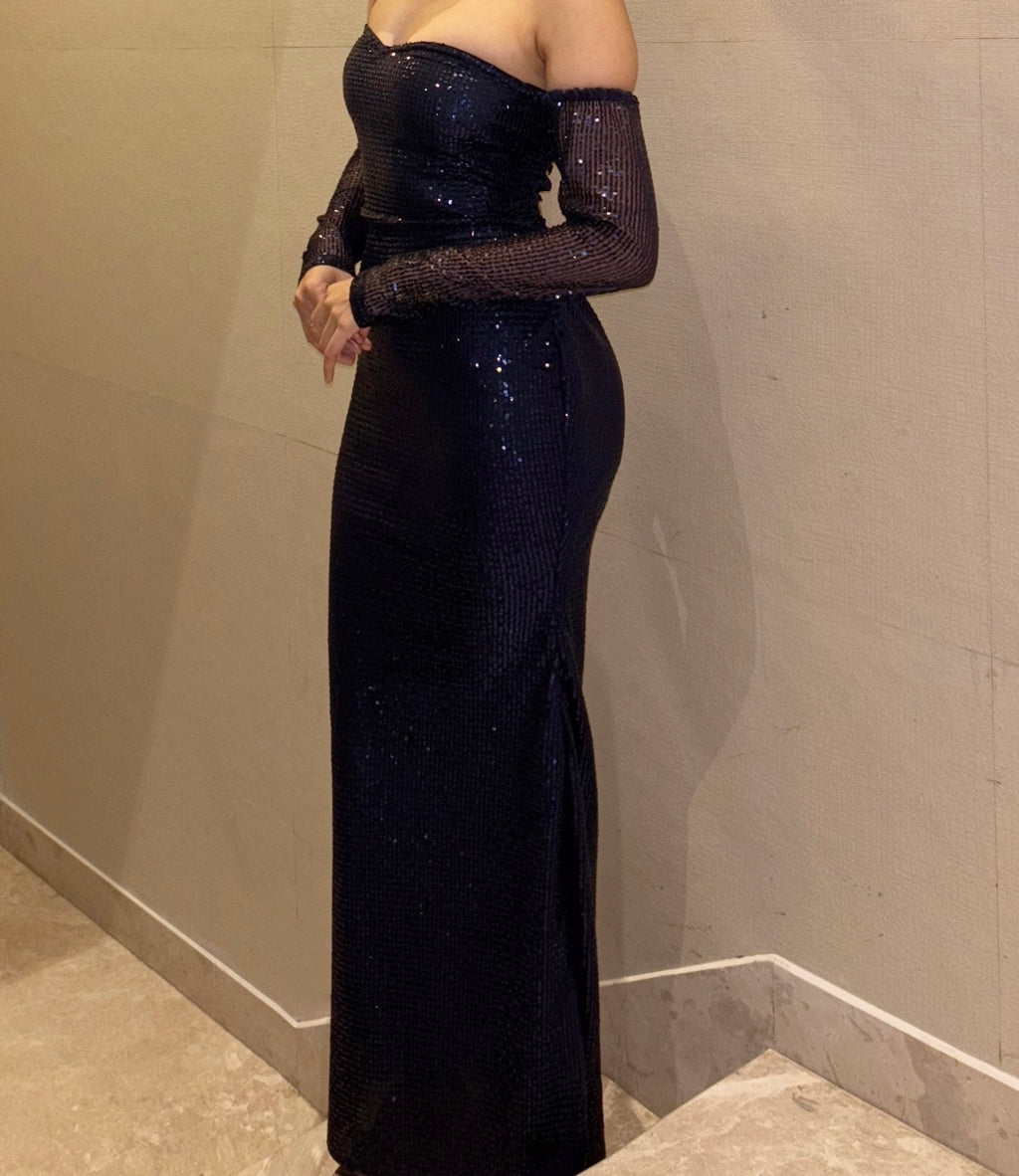 BLUE OPAL EVENING DRESS