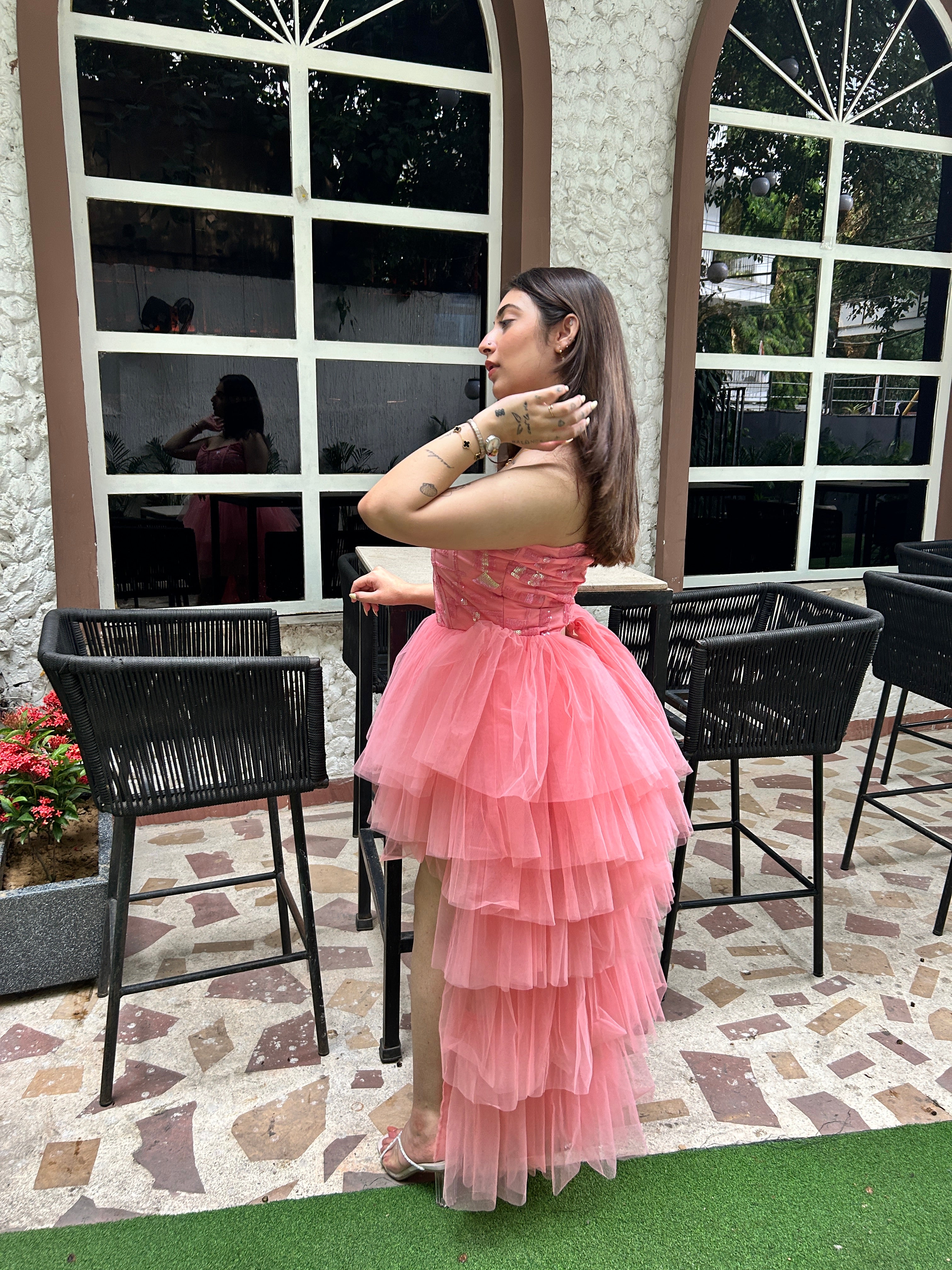 PIXIE HIGH LOW CORSET DRESS