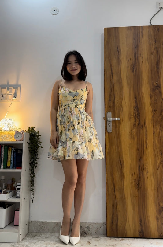 Yellow floral dress