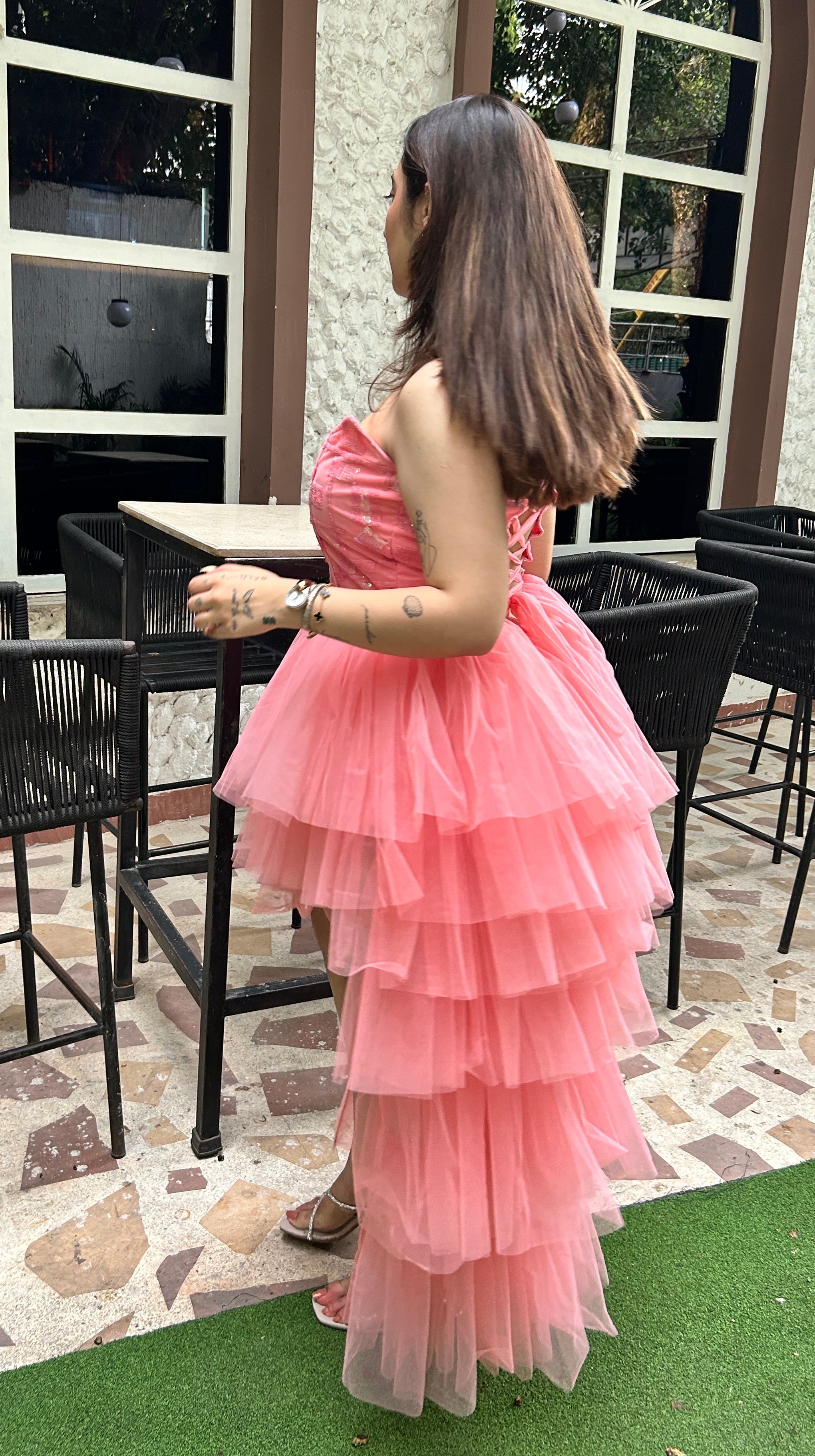 PIXIE HIGH LOW CORSET DRESS