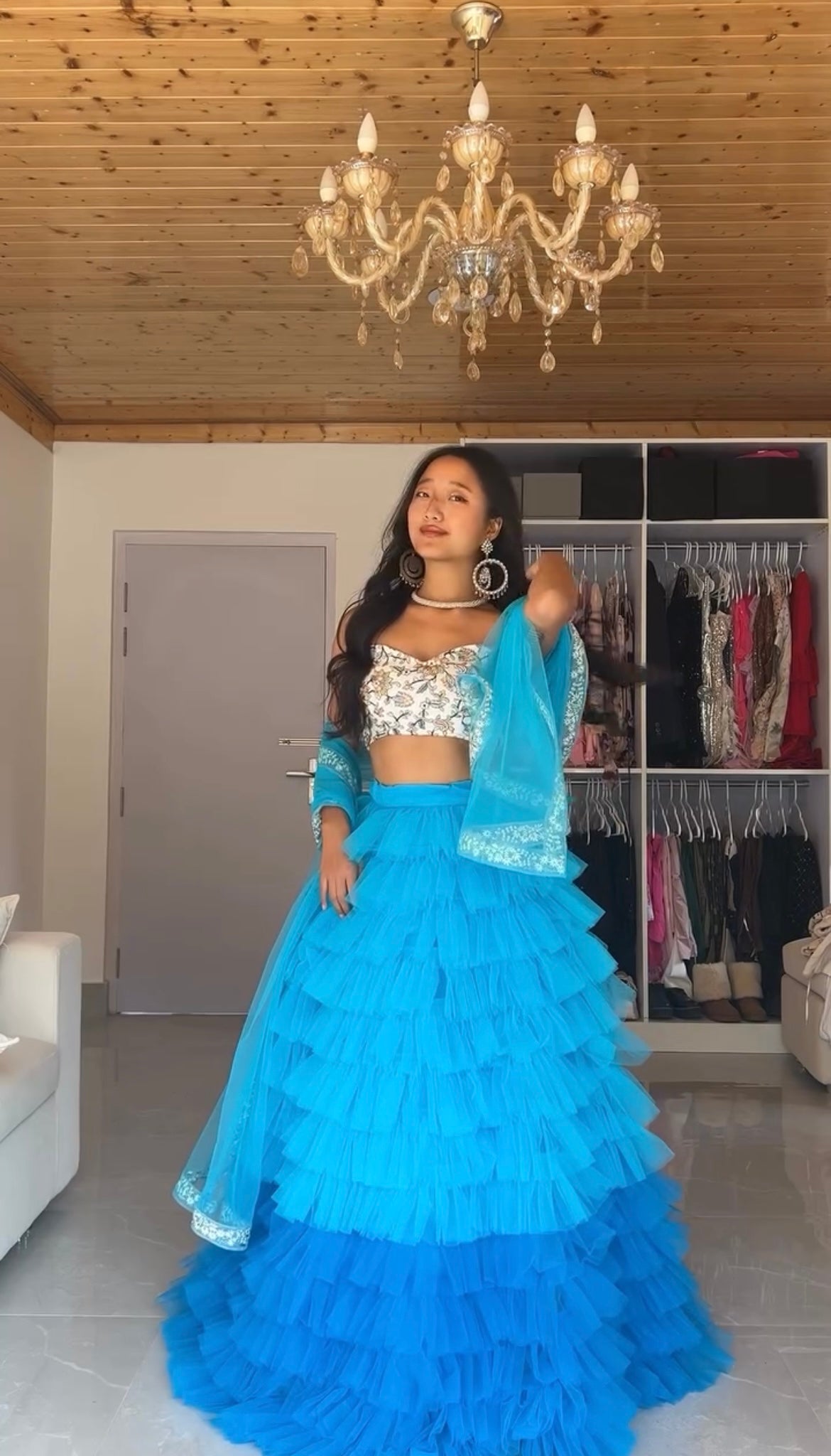 Blue mermaid Lehenga