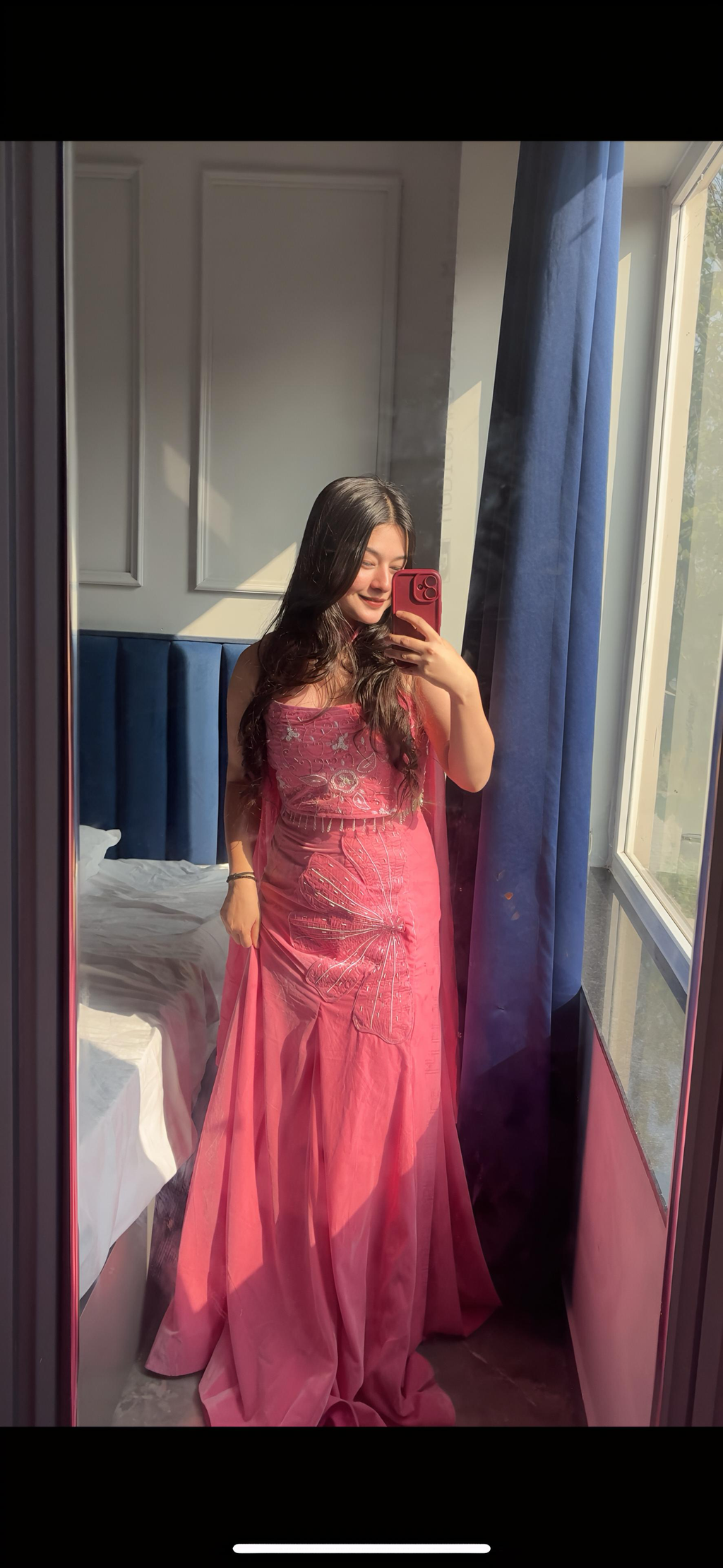 PINK BLUSH FISHTAIL LEHENGA