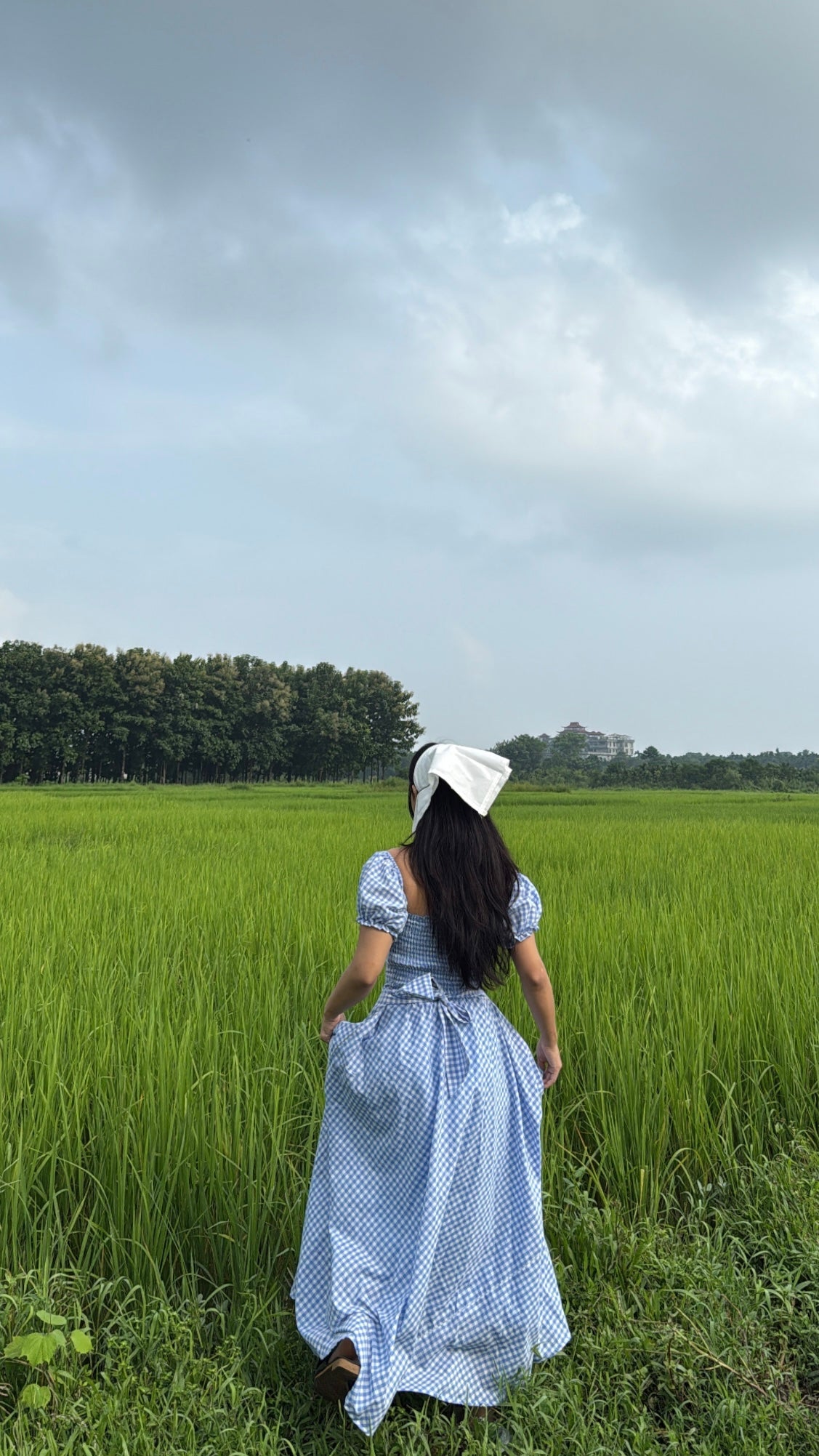 Blue crush gingham dress