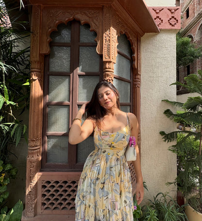 Yellow floral dress