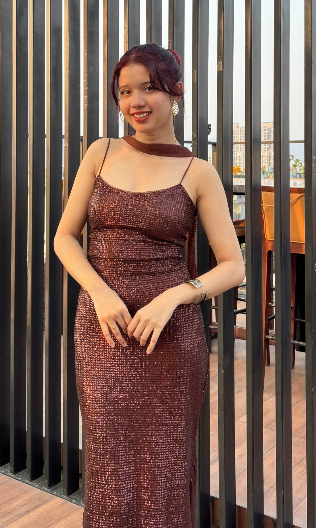 MOCHA GLOW DRESS