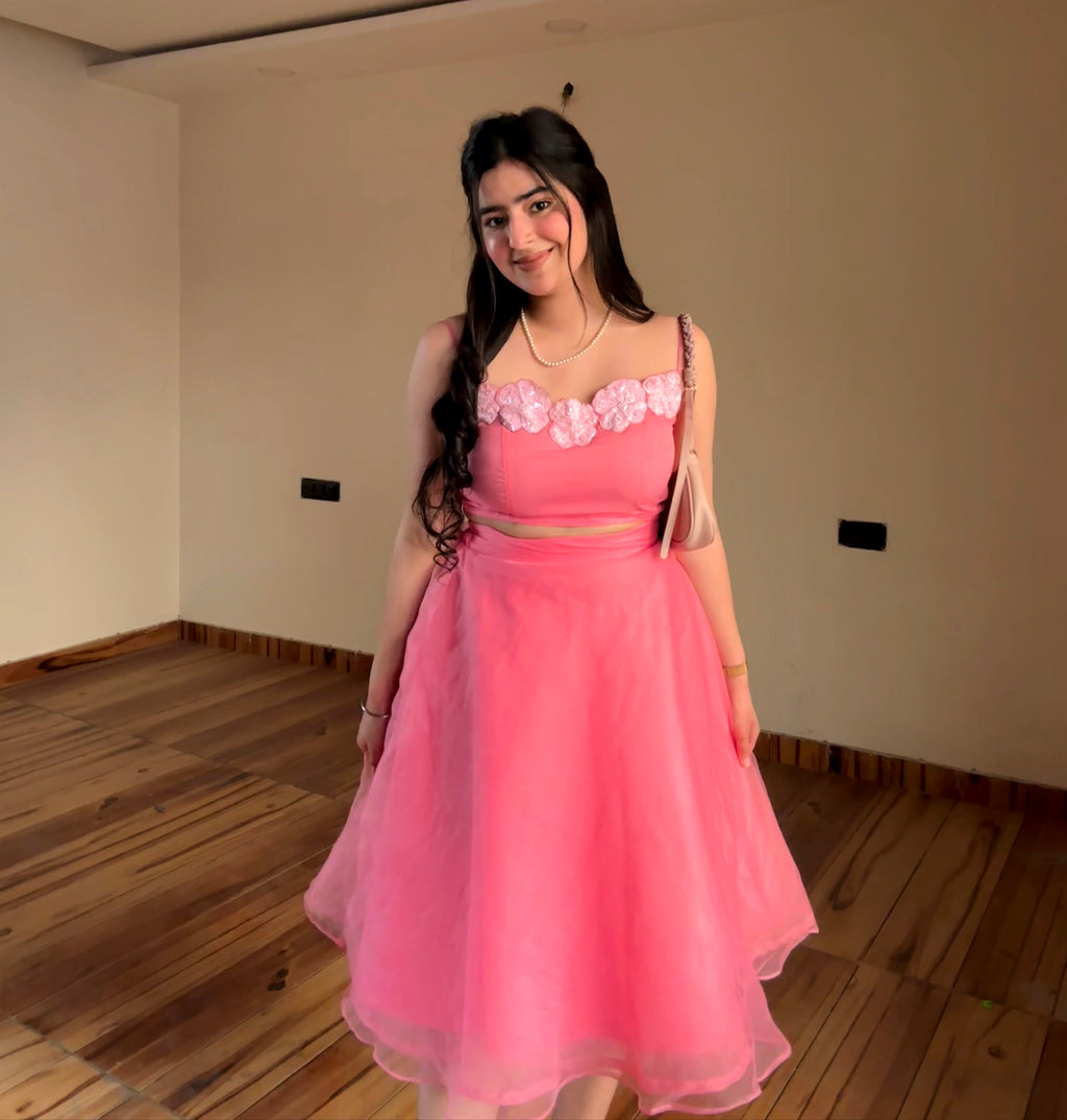 Roseate Skirt Top Set