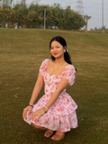 Flower Couture Pink Skirt Top Set