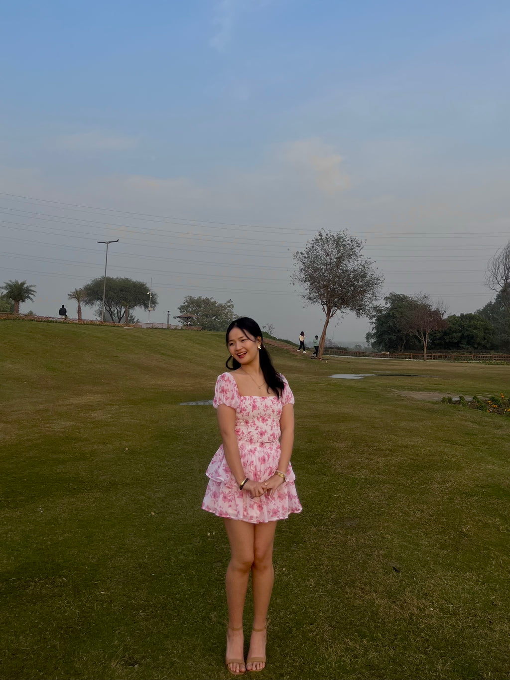 Flower Couture Pink Skirt Top Set