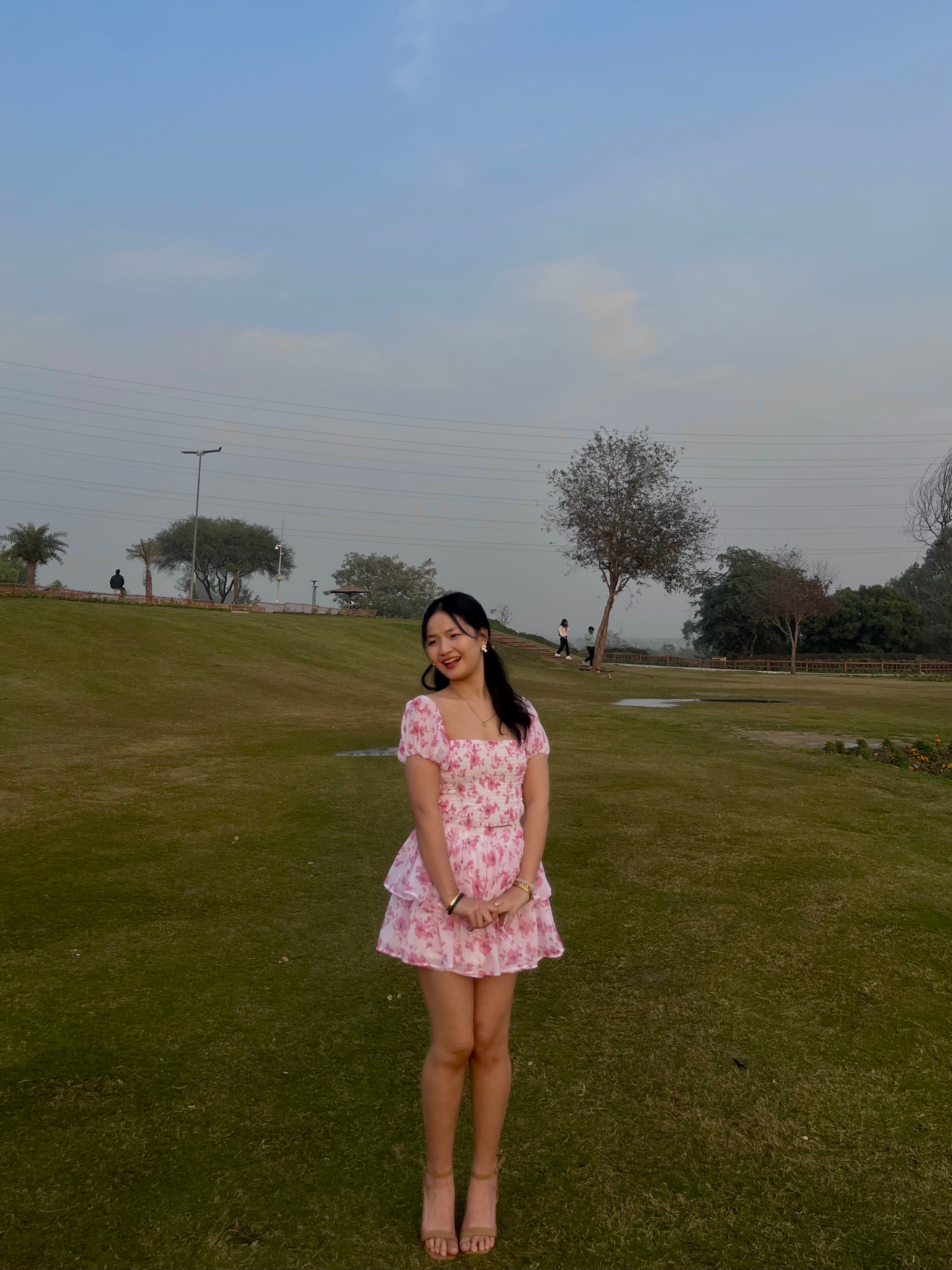Flower Couture Pink Skirt Top Set