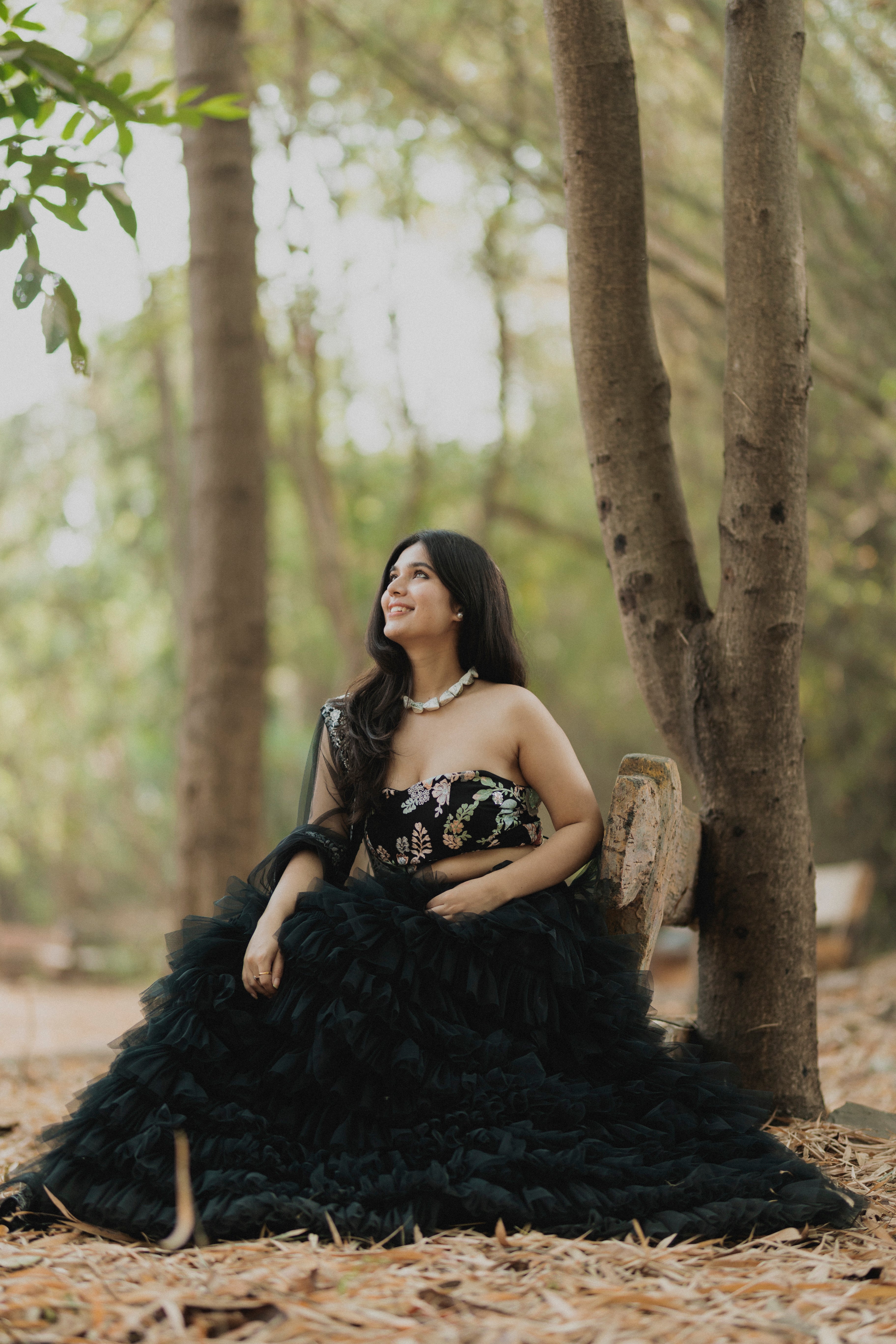 Sleek Tulle Black Lehenga – Tailormade