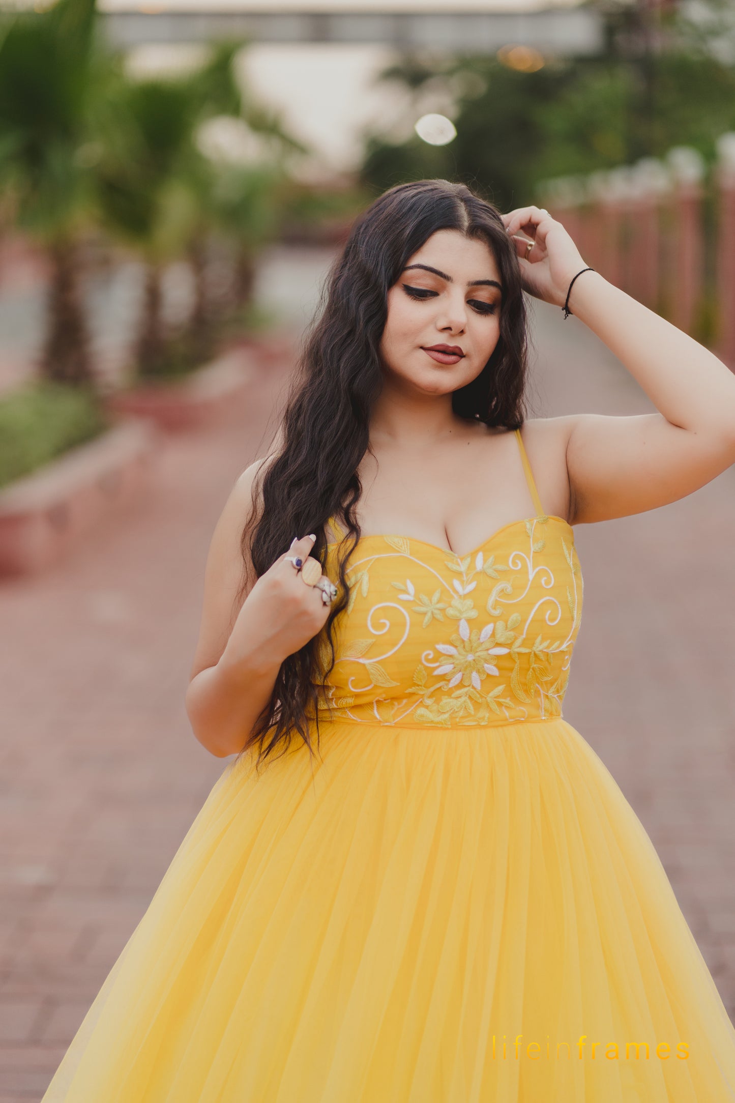 Dazzling Aurora Yellow Ball Gown