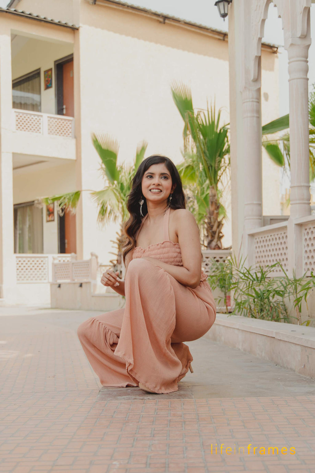 Coral Crusa Peach Co-ord Set