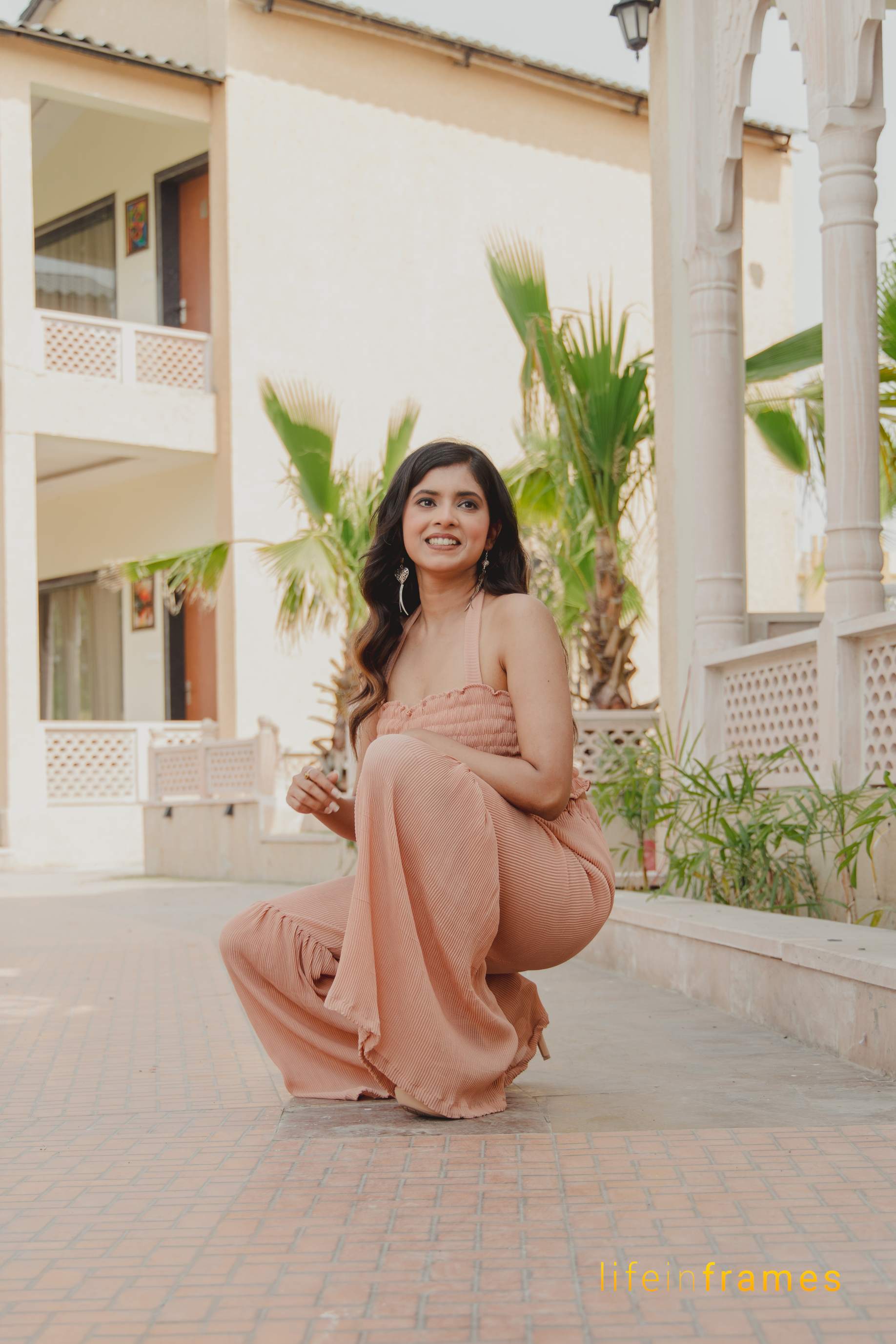 Coral Crusa Peach Co-ord Set